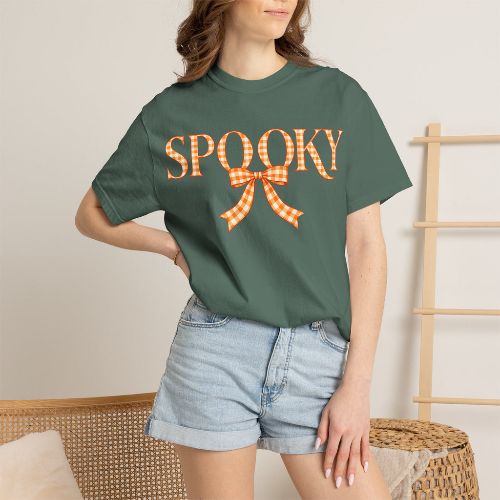 Spooky Gingham Bow T-Shirt — Halloween Graphic Tee