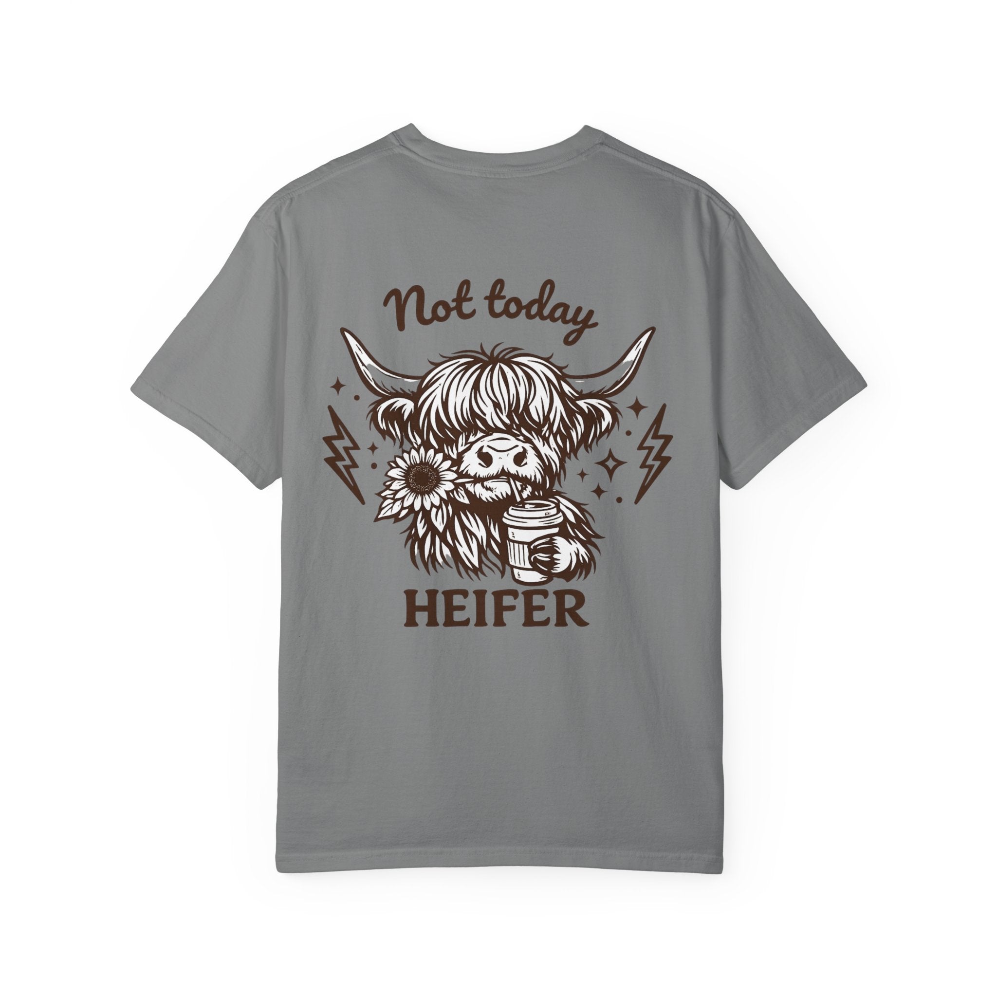 Not Today Heifer T-Shirt — Cute Highland Cow Graphic Tee