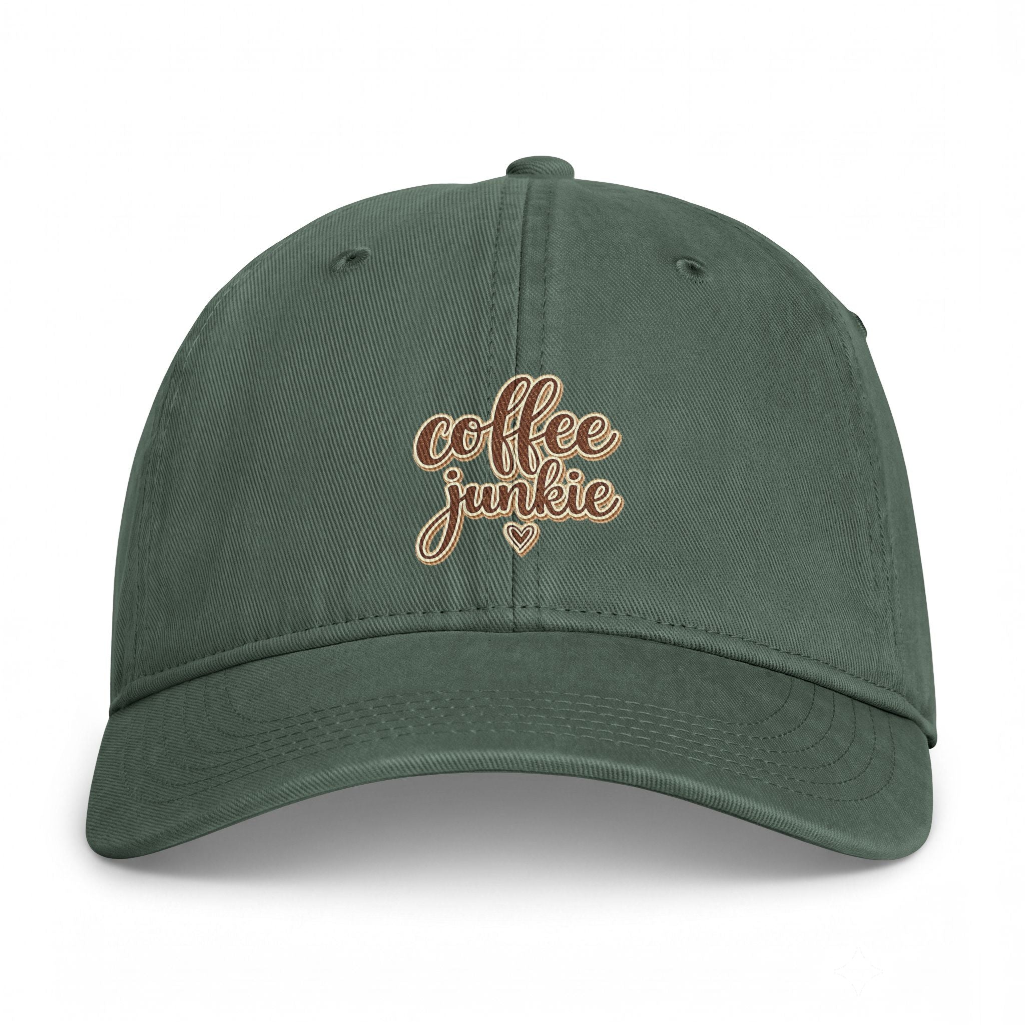 Coffee Junkie Washed Cap — Coastal Vintage Baseball Hat