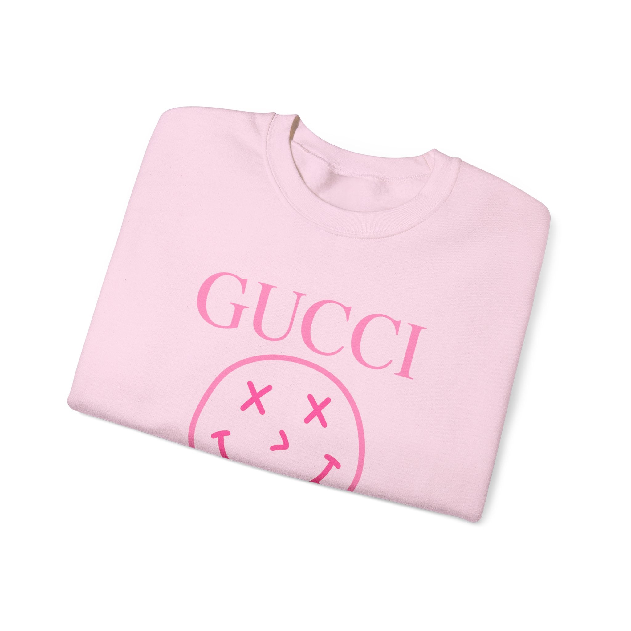 Gucci Pink Smiley Crewneck Sweatshirt