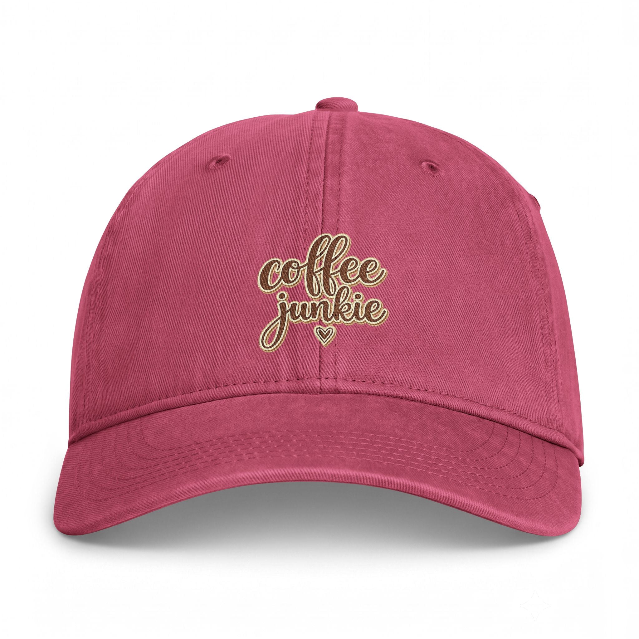 Coffee Junkie Washed Cap — Coastal Vintage Baseball Hat