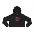 Cropped Hoodie — 'Stay Motivated Club' Pink Script Women's Cropped Hoodie
