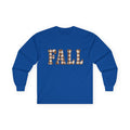 Fall Graphic Long Sleeve Tee — Retro Pattern "FALL" Autumn Shirt