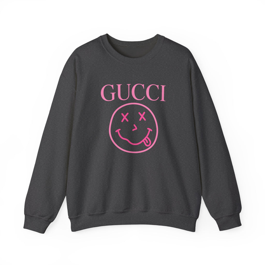 Gucci Pink Smiley Crewneck Sweatshirt