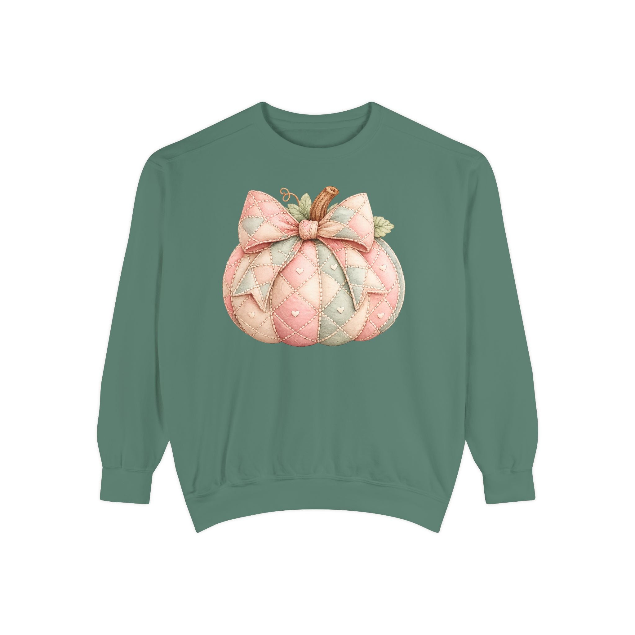 Quilted Pastel Pumpkin Sweatshirt