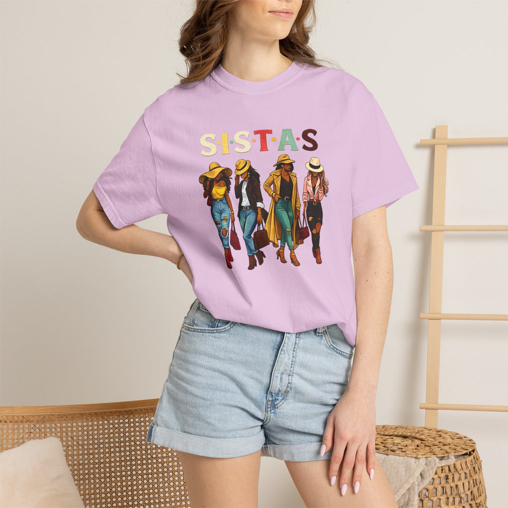 Sistas Graphic T-Shirt – Bold Sisterhood Women Walking Design