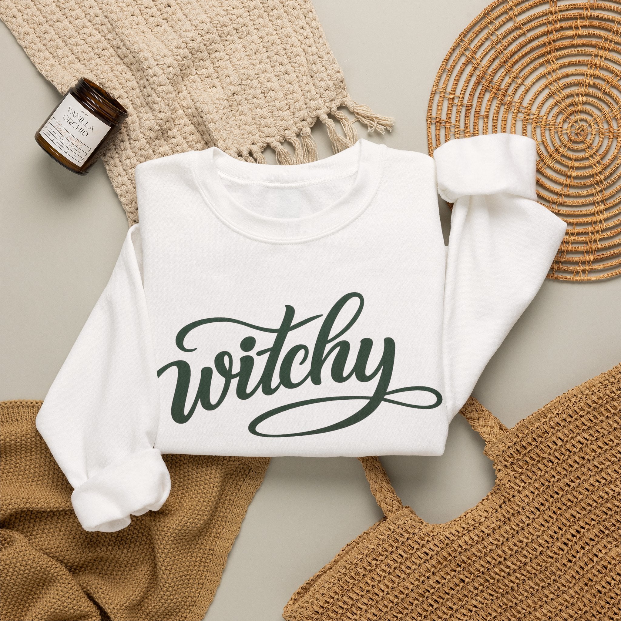 Witchy Script Crewneck Sweatshirt
