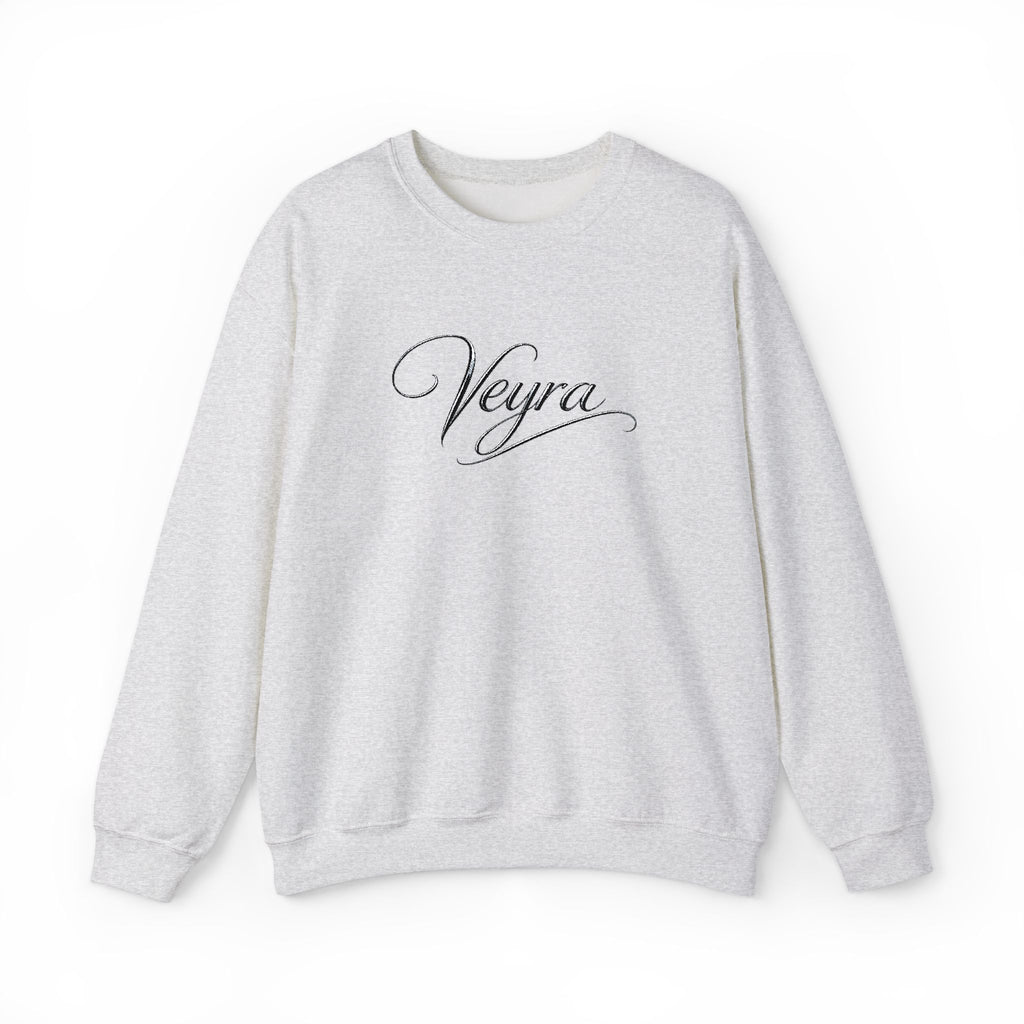 Veyra Script Crewneck Sweatshirt — Elegant Handwritten Logo Pullover