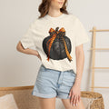 Halloween Black Pumpkin T‑Shirt with Polka Dot Bow