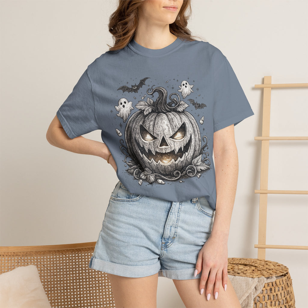 Halloween Pumpkin T-Shirt — Spooky Jack-O'-Lantern Design