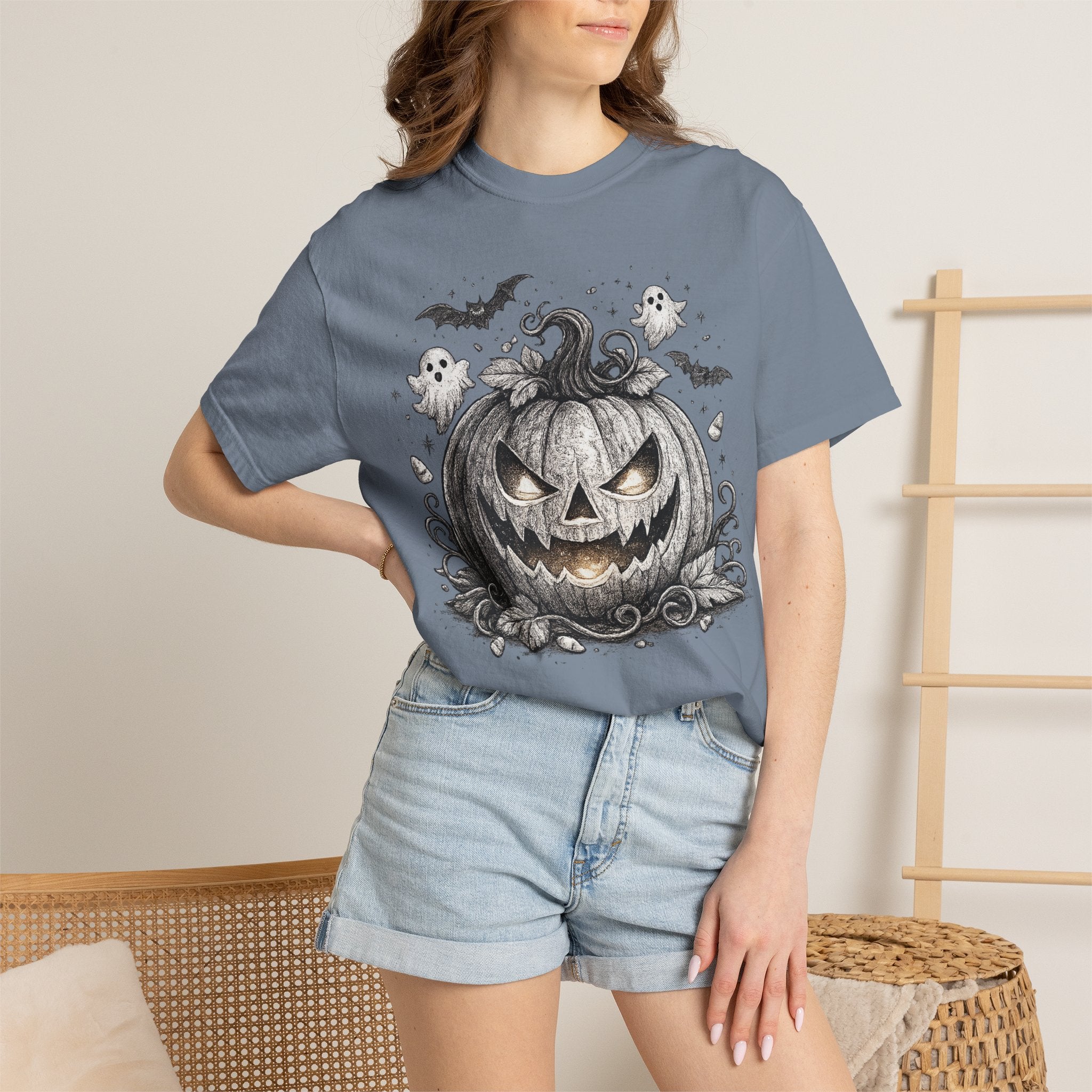 Halloween Pumpkin T-Shirt — Spooky Jack-O'-Lantern Design
