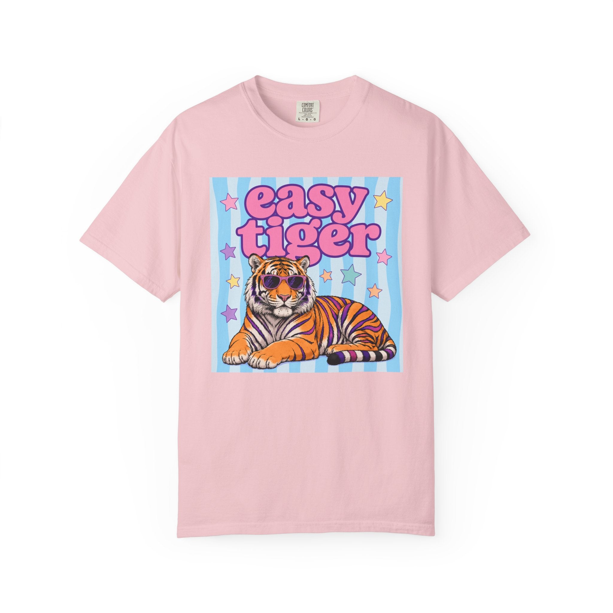 Easy Tiger Graphic T-Shirt — Retro Pastel Tiger Tee