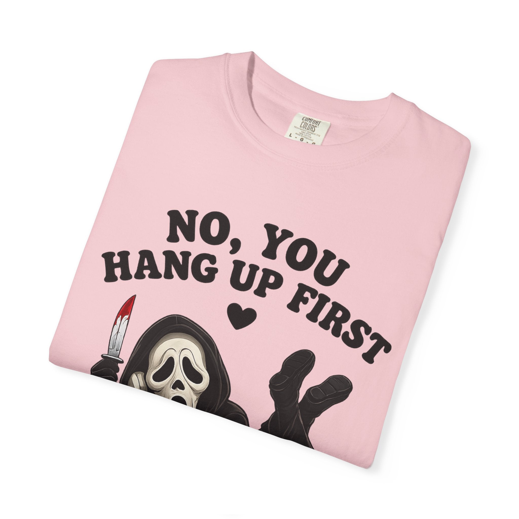 Scream Reaper Tee – "No, You Hang Up First" Graphic T‑Shirt