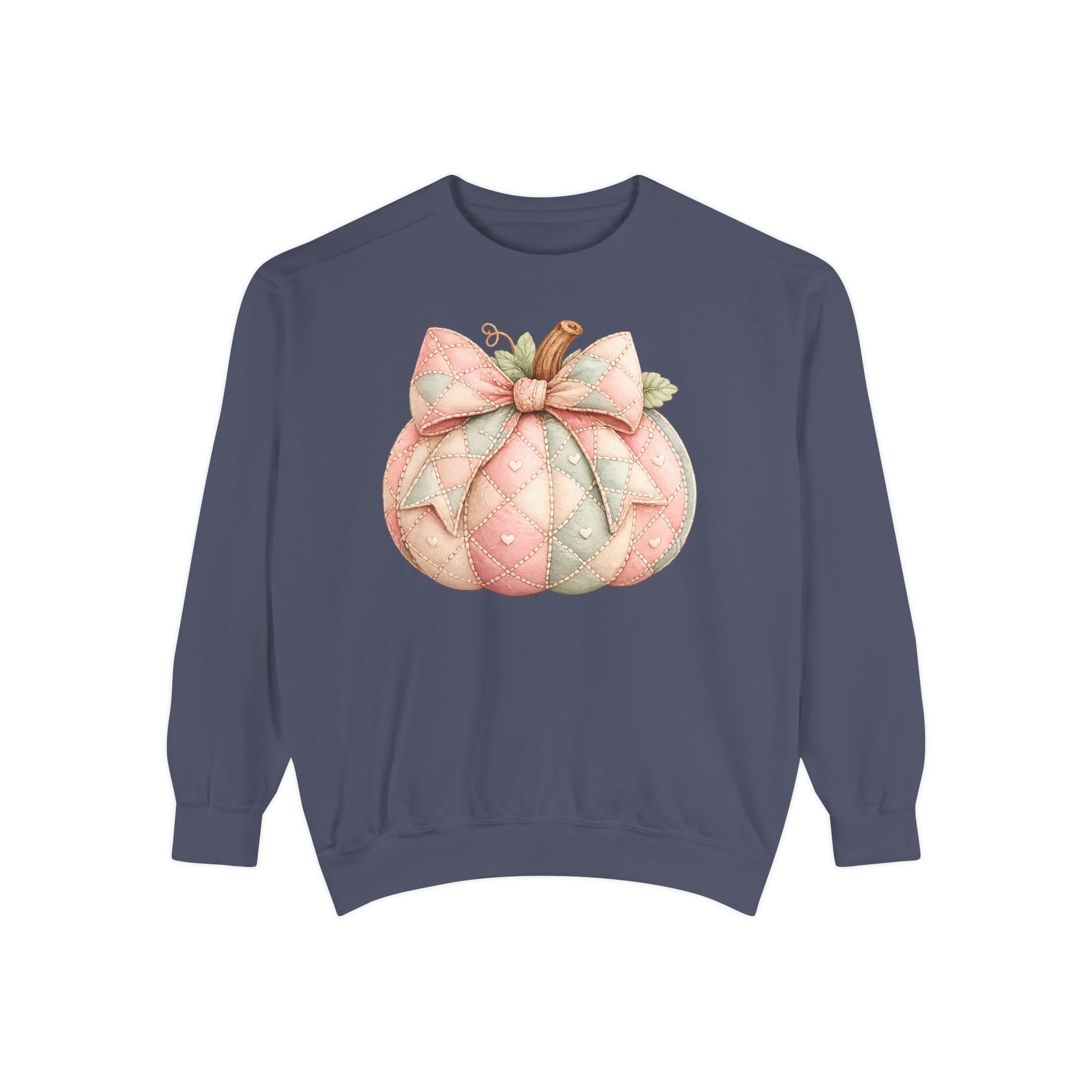 Quilted Pastel Pumpkin Sweatshirt