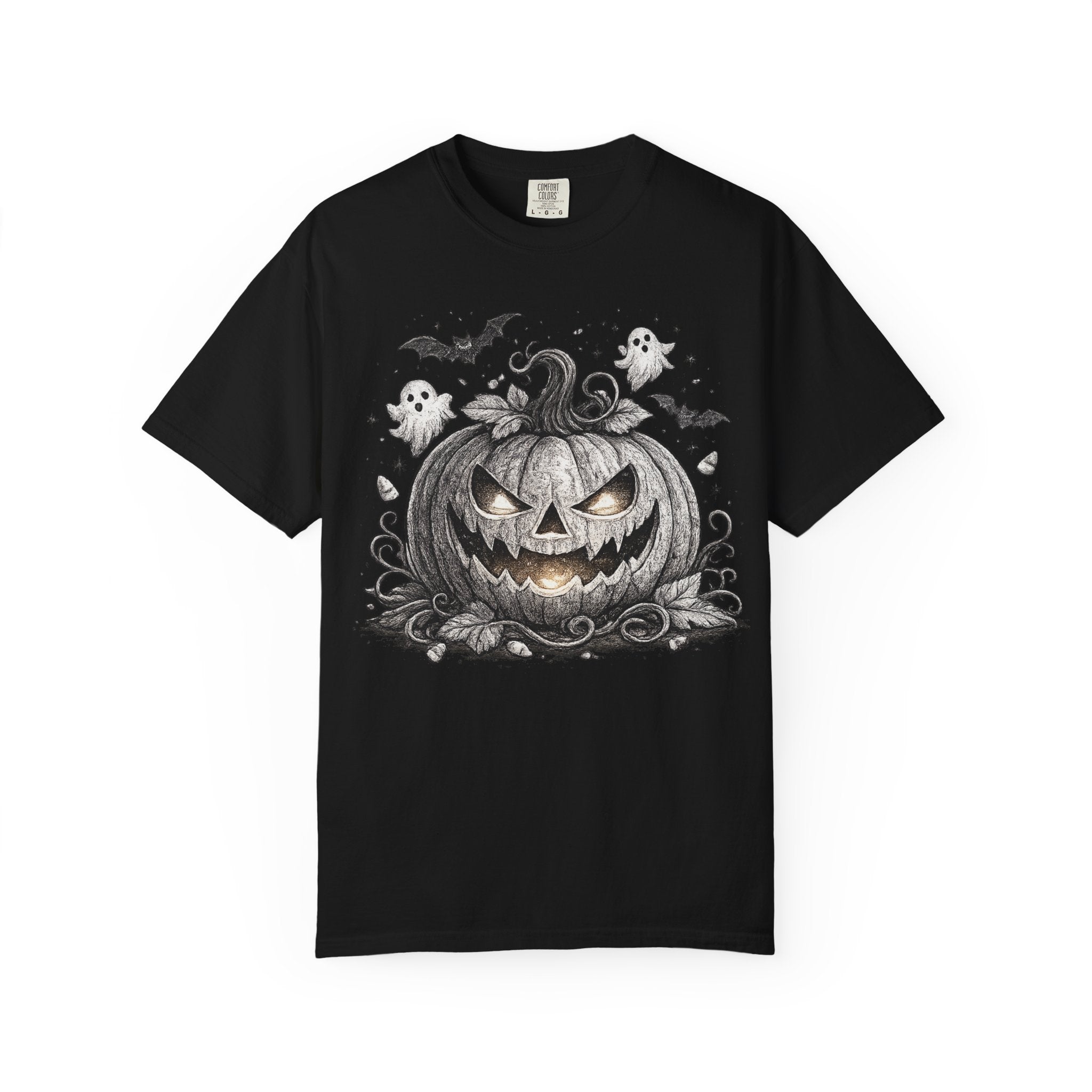 Halloween Pumpkin T-Shirt — Spooky Jack-O'-Lantern Design