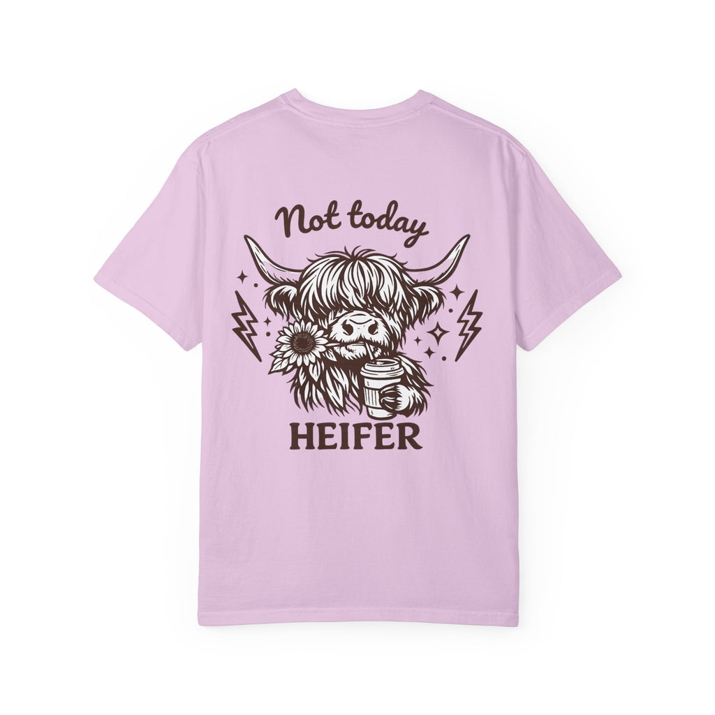 Not Today Heifer T-Shirt — Cute Highland Cow Graphic Tee