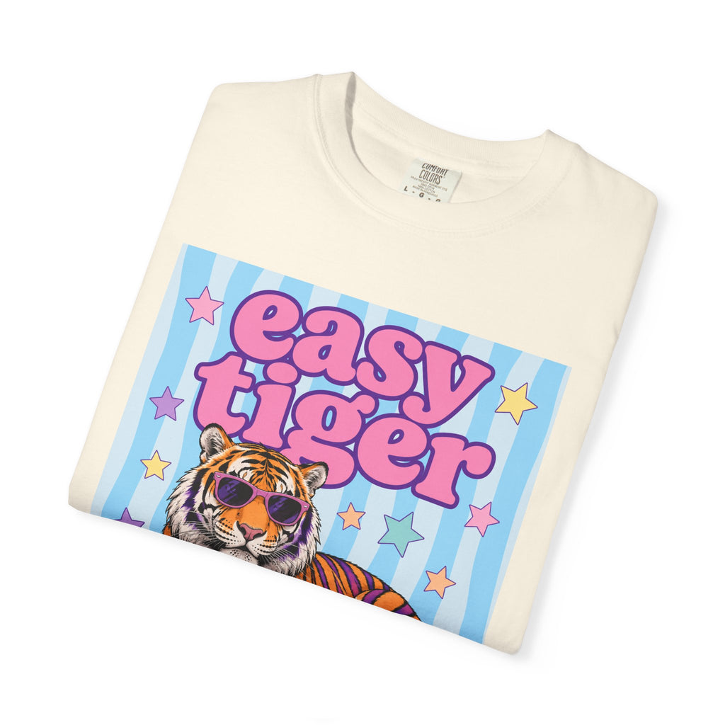 Easy Tiger Graphic T-Shirt — Retro Pastel Tiger Tee