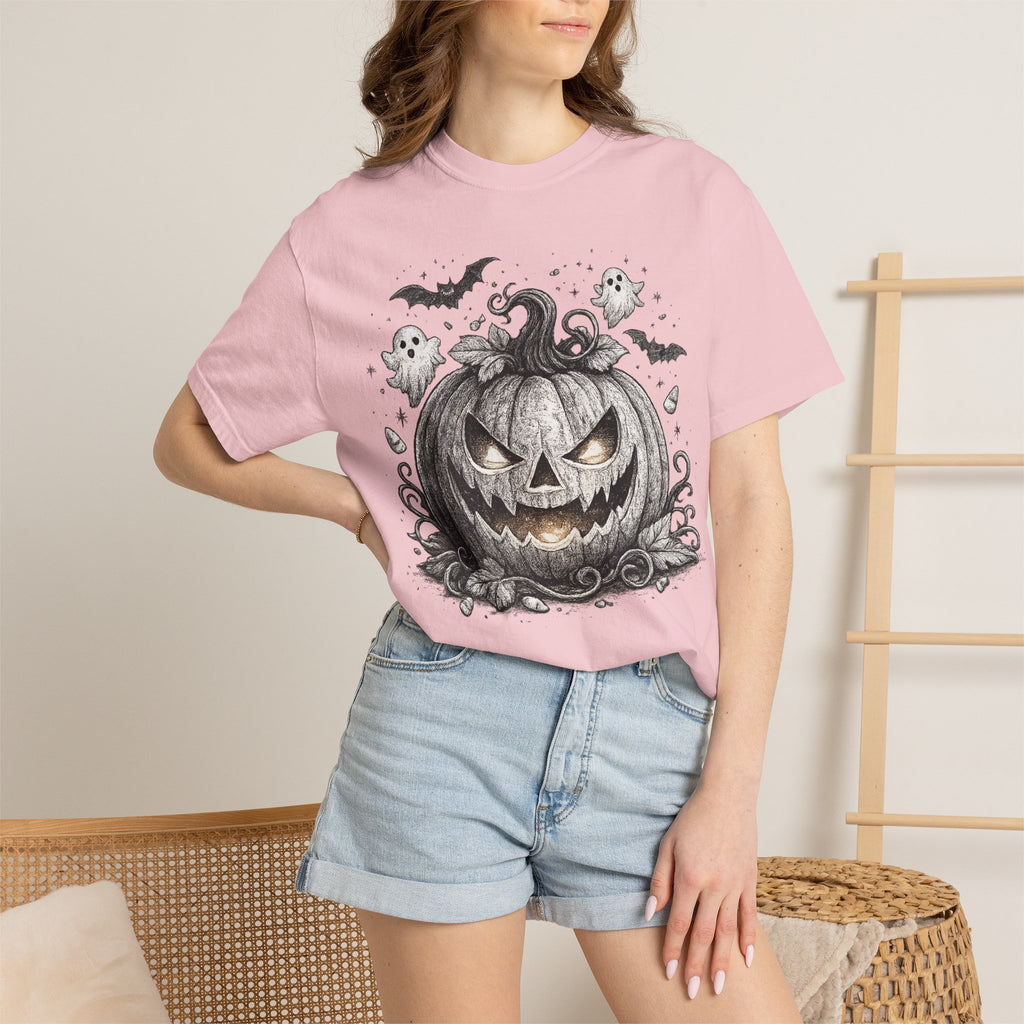 Halloween Pumpkin T-Shirt — Spooky Jack-O'-Lantern Design