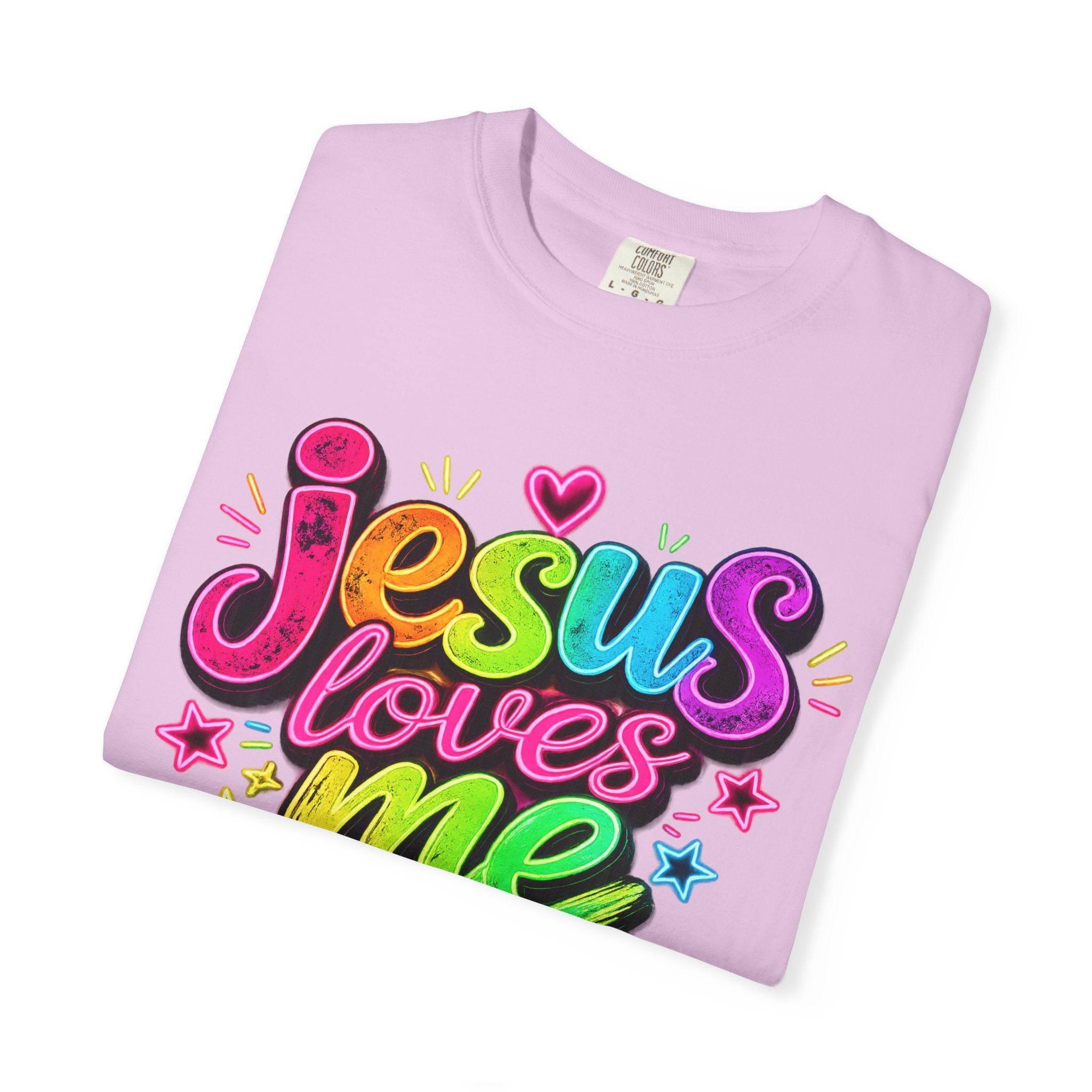 Jesus Loves Me Graphic T-Shirt — Colorful Faith Tee