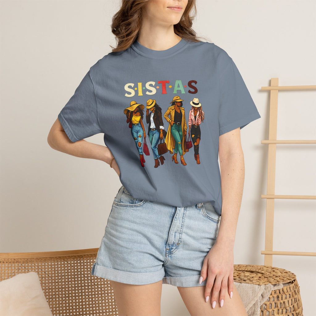 Sistas Graphic T-Shirt – Bold Sisterhood Women Walking Design