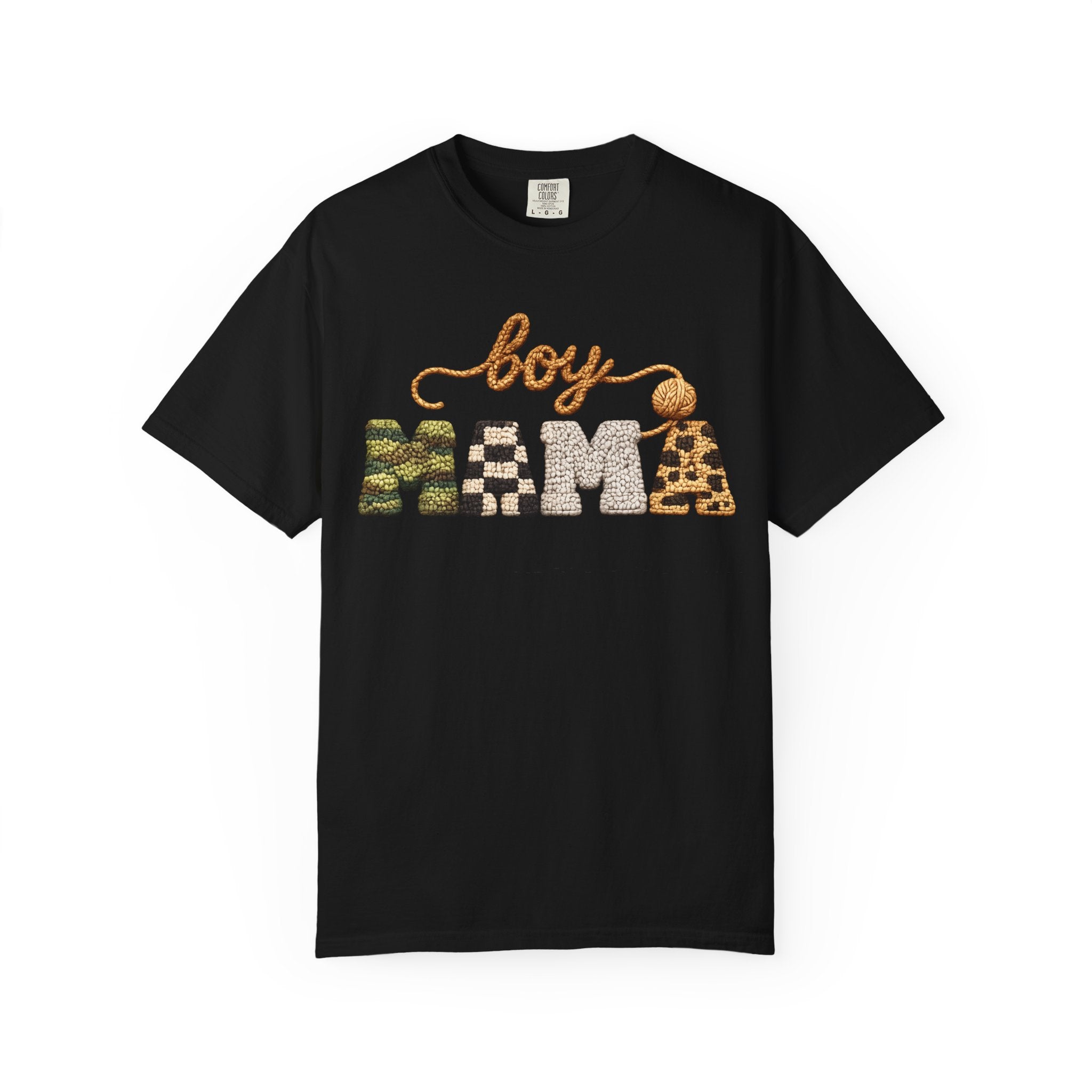 Boy Mama Graphic T-Shirt — Leopard & Camo Mom Tee