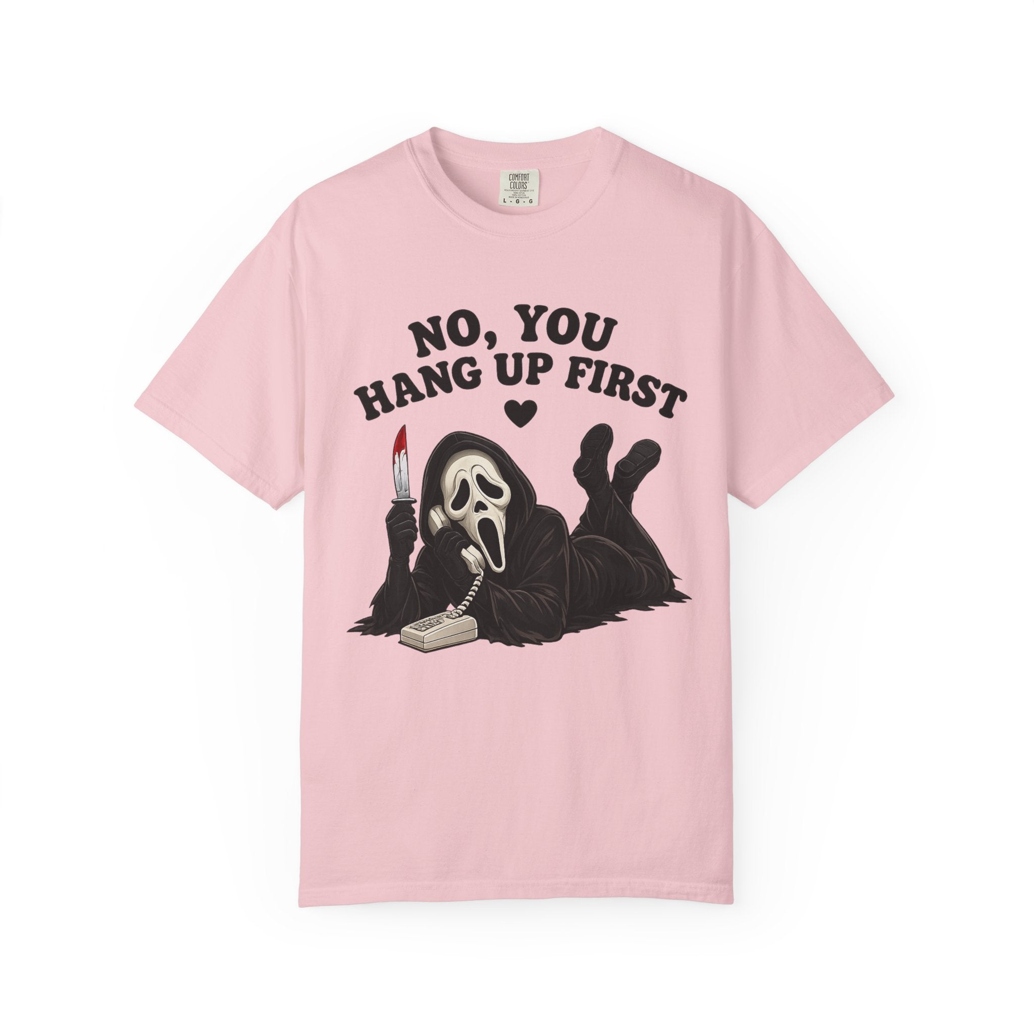Scream Reaper Tee – "No, You Hang Up First" Graphic T‑Shirt