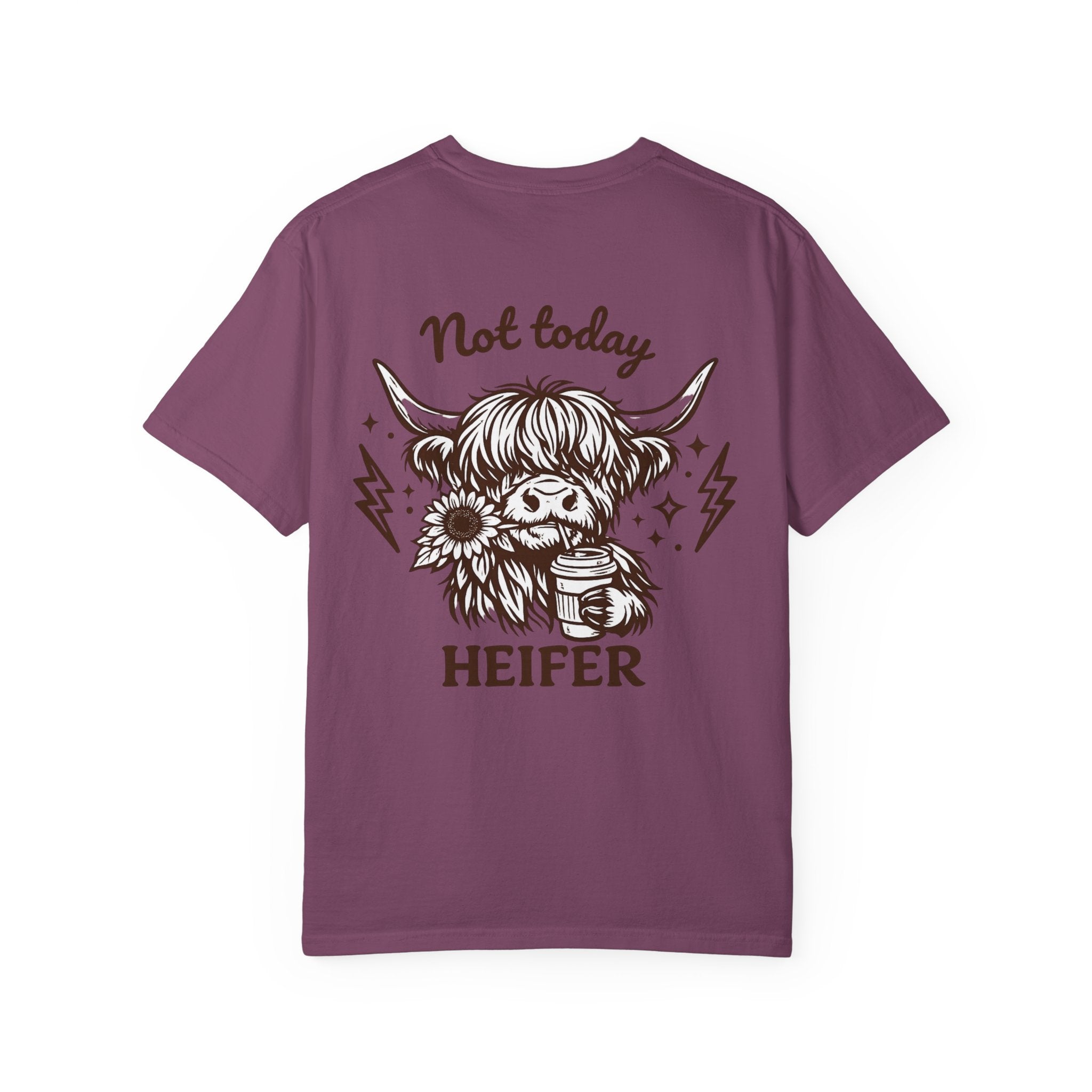 Not Today Heifer T-Shirt — Cute Highland Cow Graphic Tee