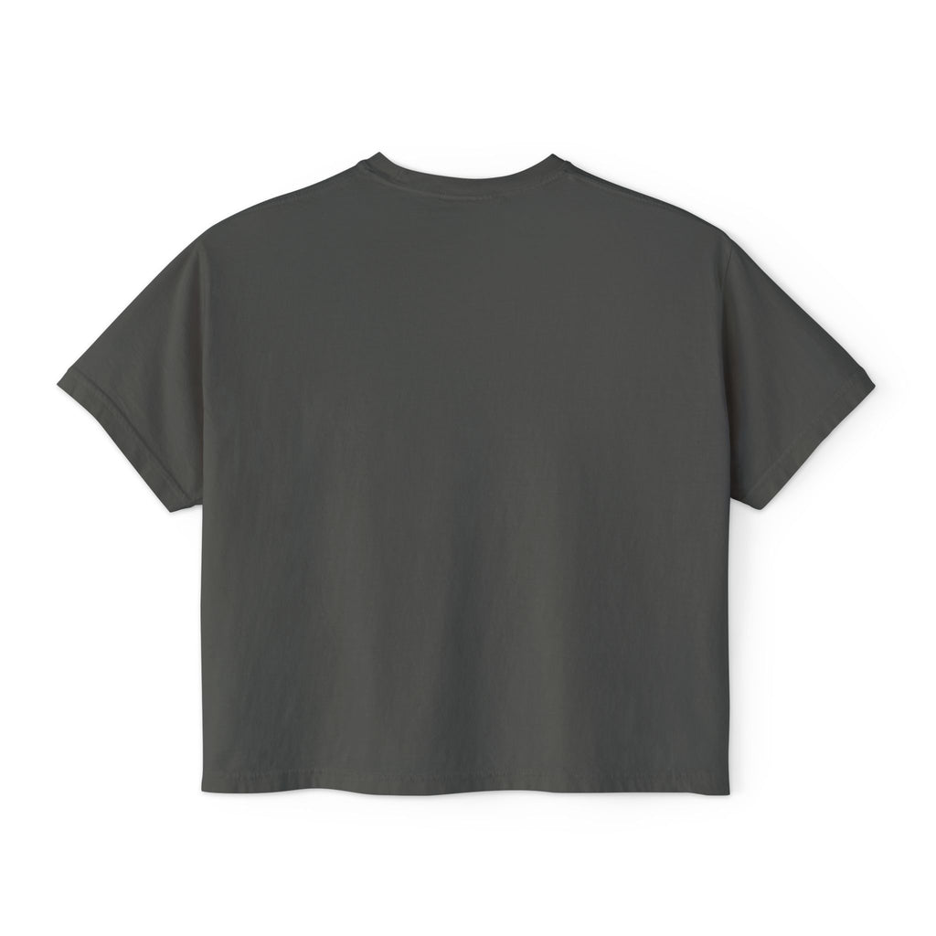Music Soothes My Soul Boxy Tee — Women's Cropped Graphic T-Shirt with Headphones