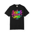 Jesus Loves Me Graphic T-Shirt — Colorful Faith Tee