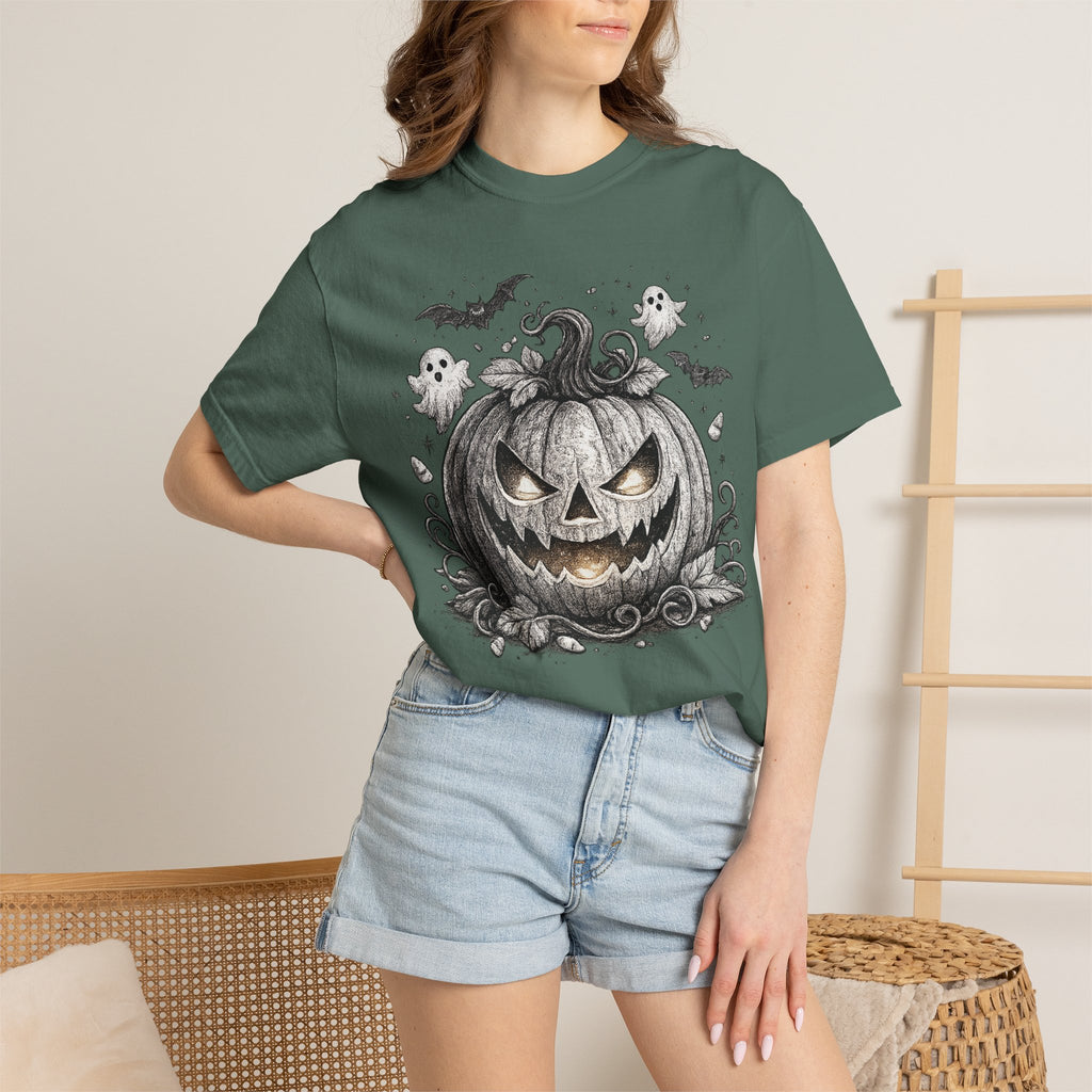 Halloween Pumpkin T-Shirt — Spooky Jack-O'-Lantern Design
