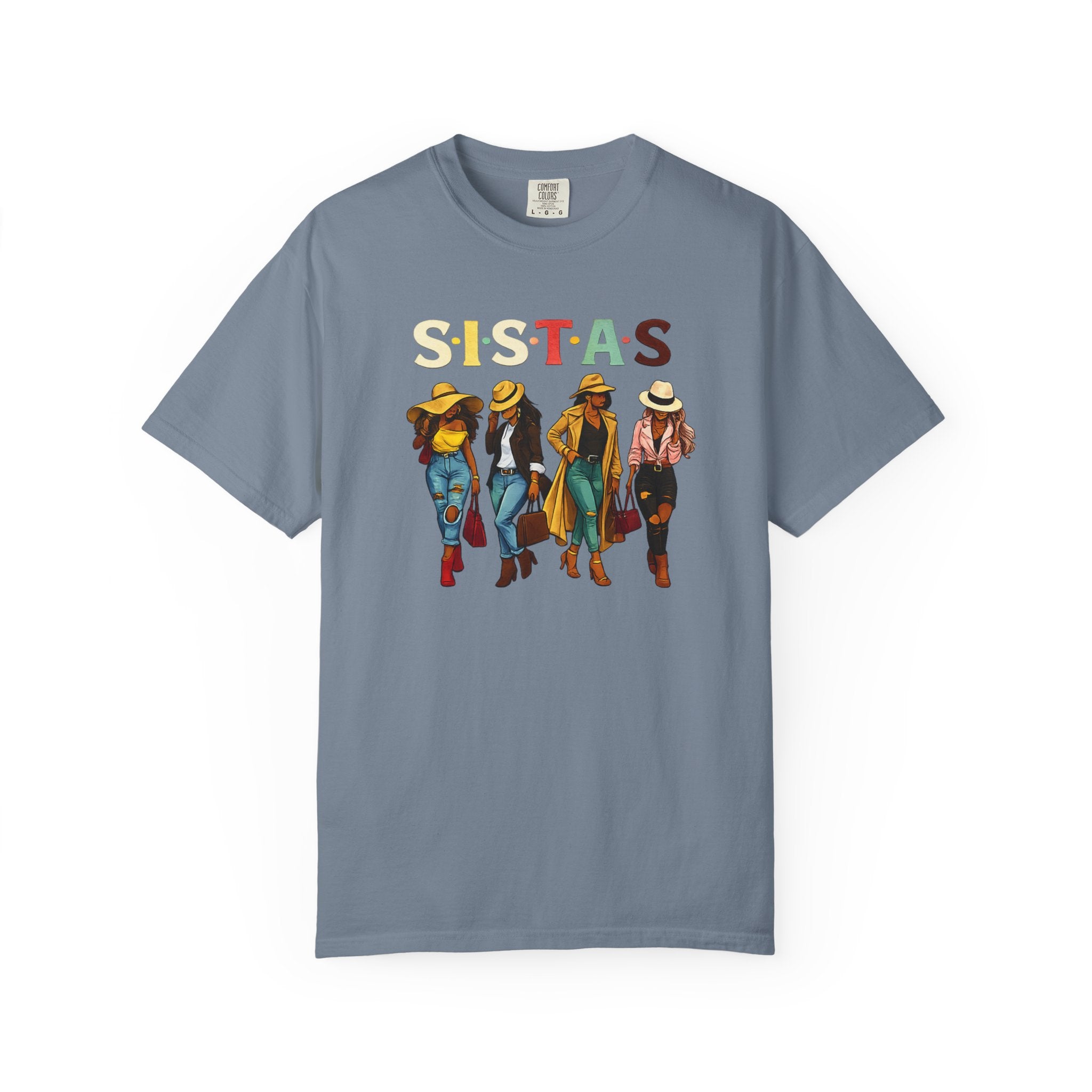 Sistas Graphic T-Shirt – Bold Sisterhood Women Walking Design
