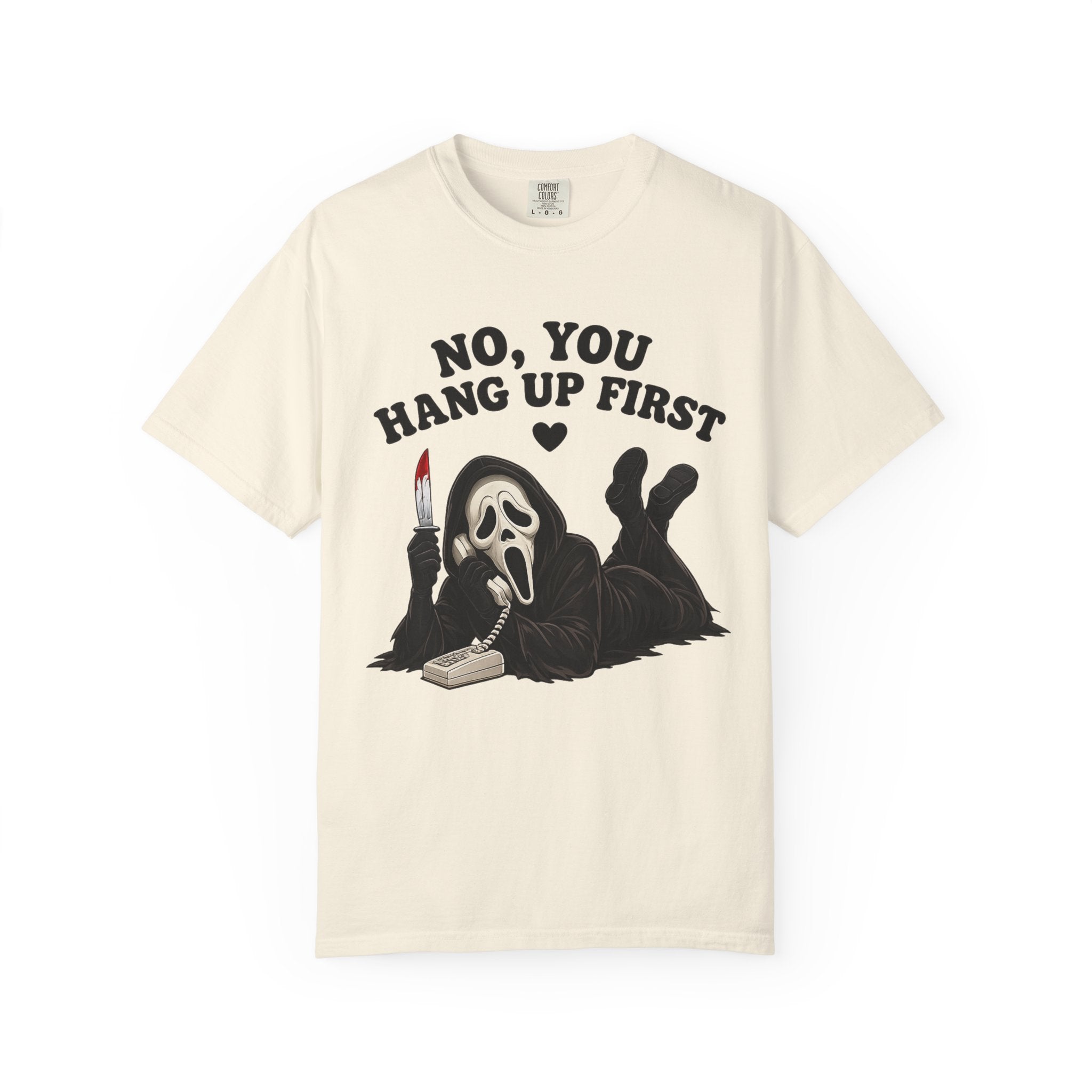 Scream Reaper Tee – "No, You Hang Up First" Graphic T‑Shirt