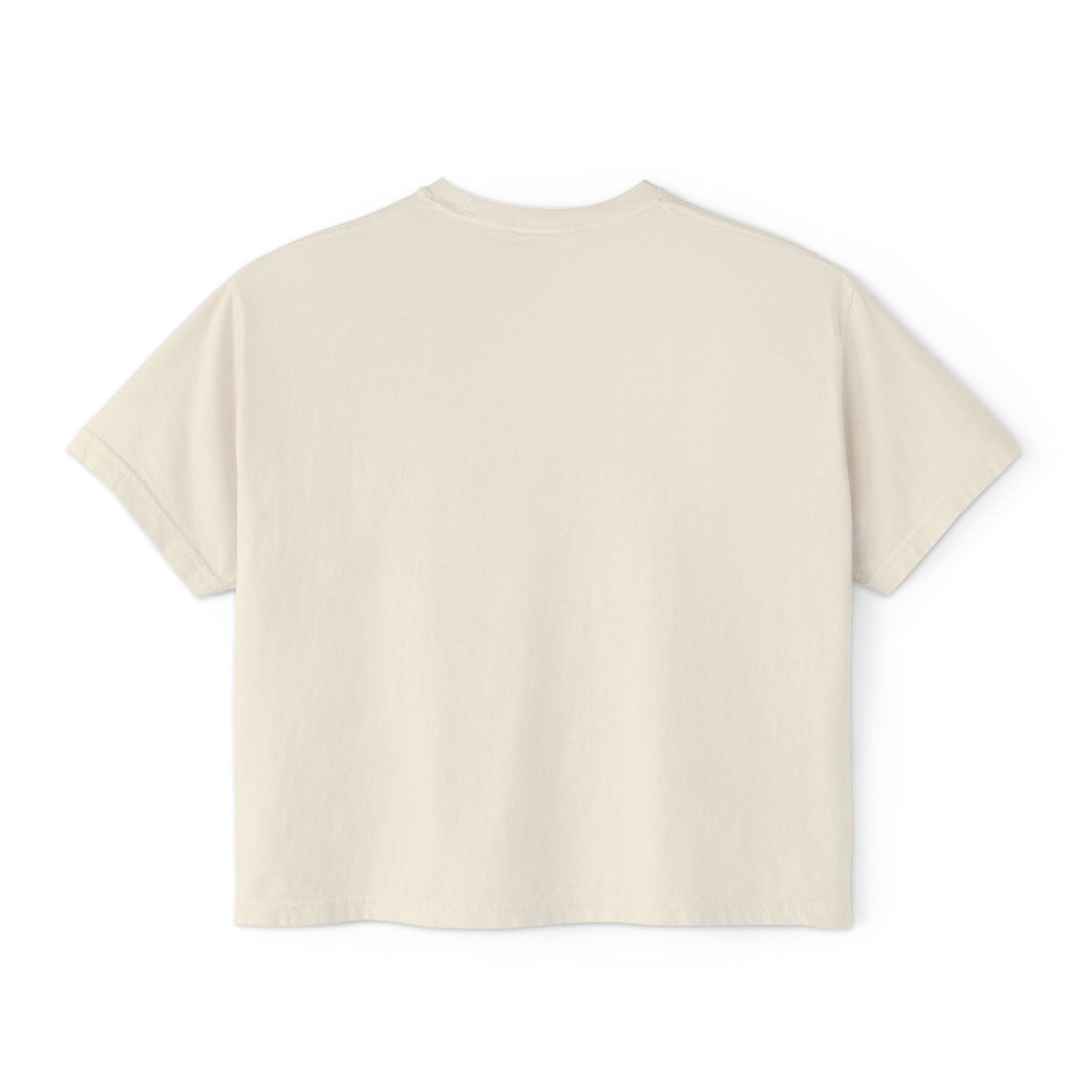 Music Soothes My Soul Boxy Tee — Women's Cropped Graphic T-Shirt with Headphones