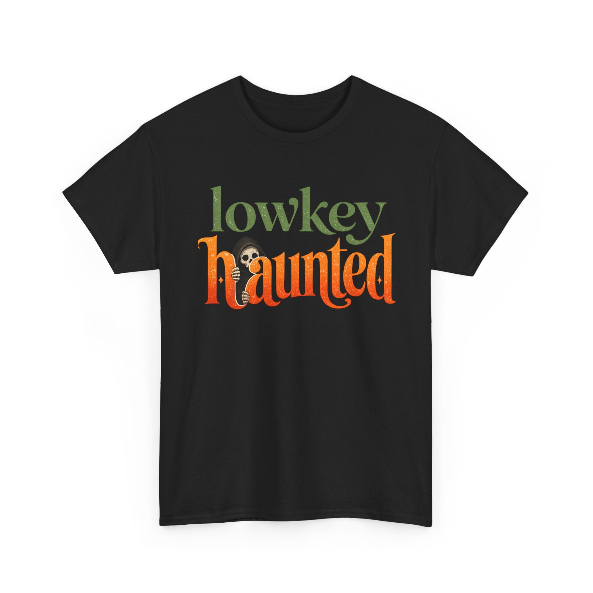 Lowkey Haunted T-Shirt — Retro Halloween Graphic Tee