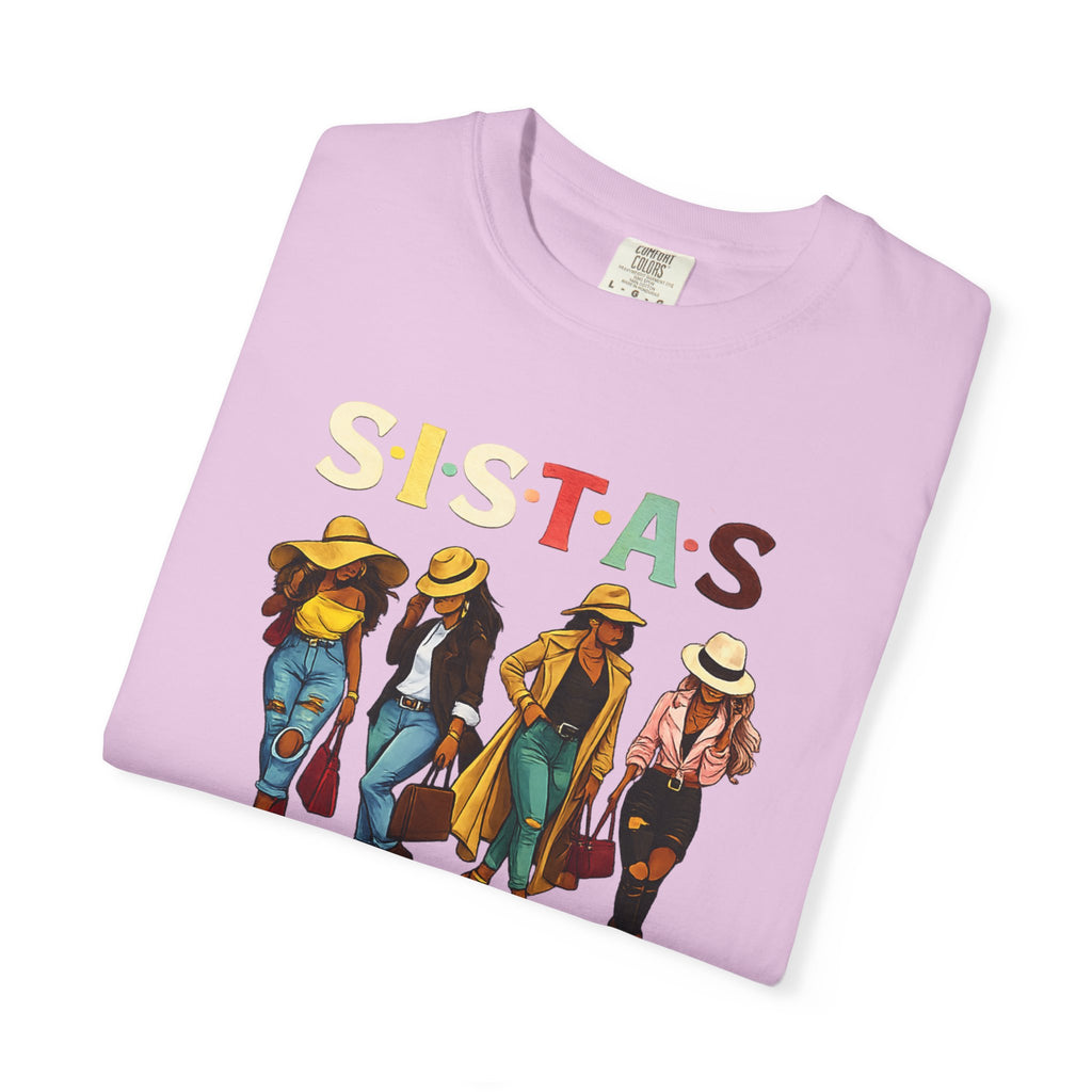 Sistas Graphic T-Shirt – Bold Sisterhood Women Walking Design
