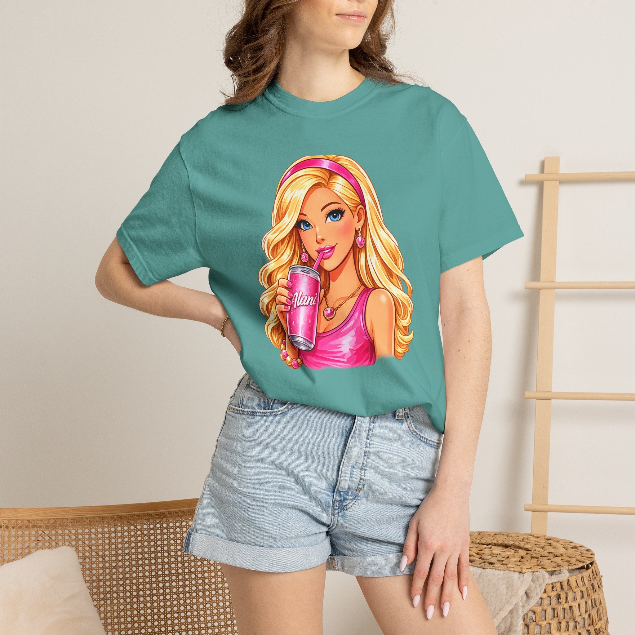 Barbie Vibes T-Shirt — Pink Cup Girl Graphic Tee