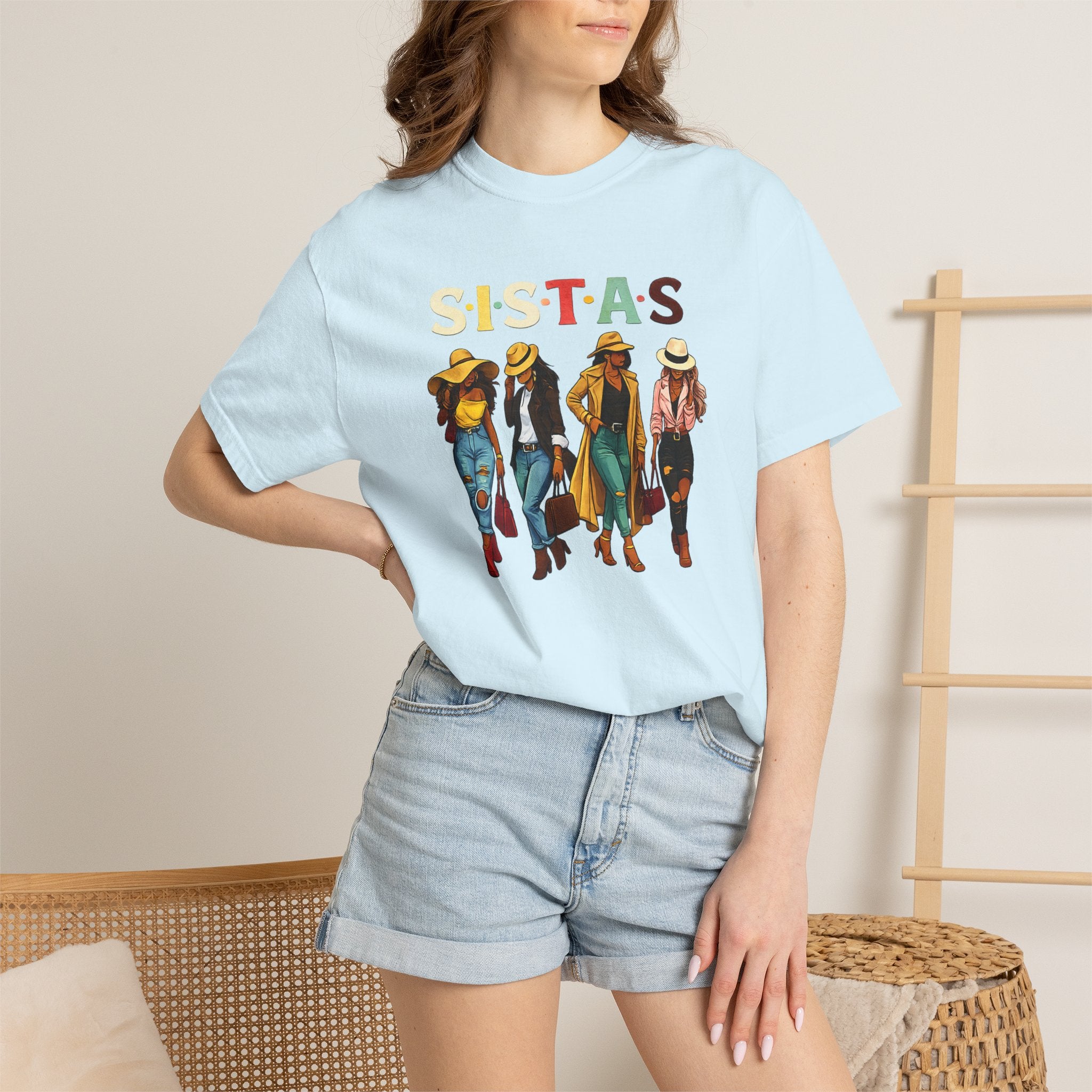 Sistas Graphic T-Shirt – Bold Sisterhood Women Walking Design