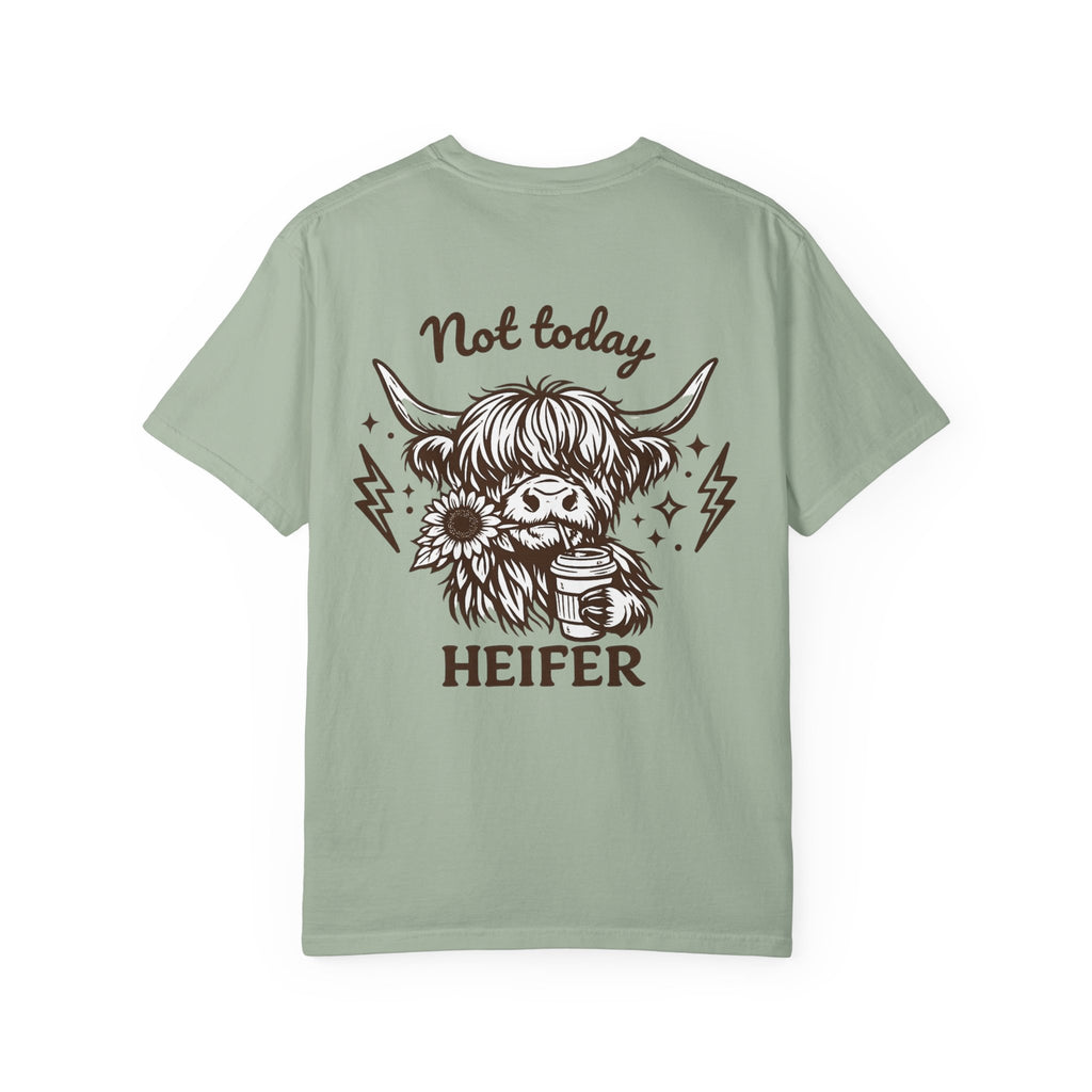 Not Today Heifer T-Shirt — Cute Highland Cow Graphic Tee