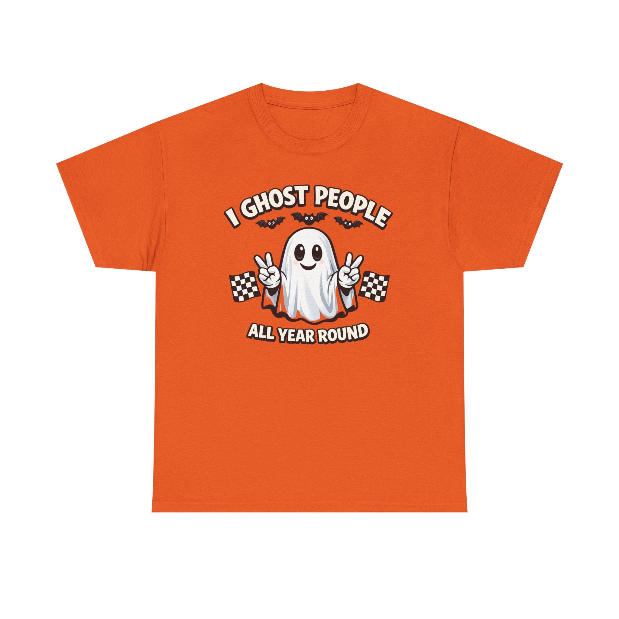 Ghost People All Year Round Tee — Cute Vintage Ghost Graphic Shirt
