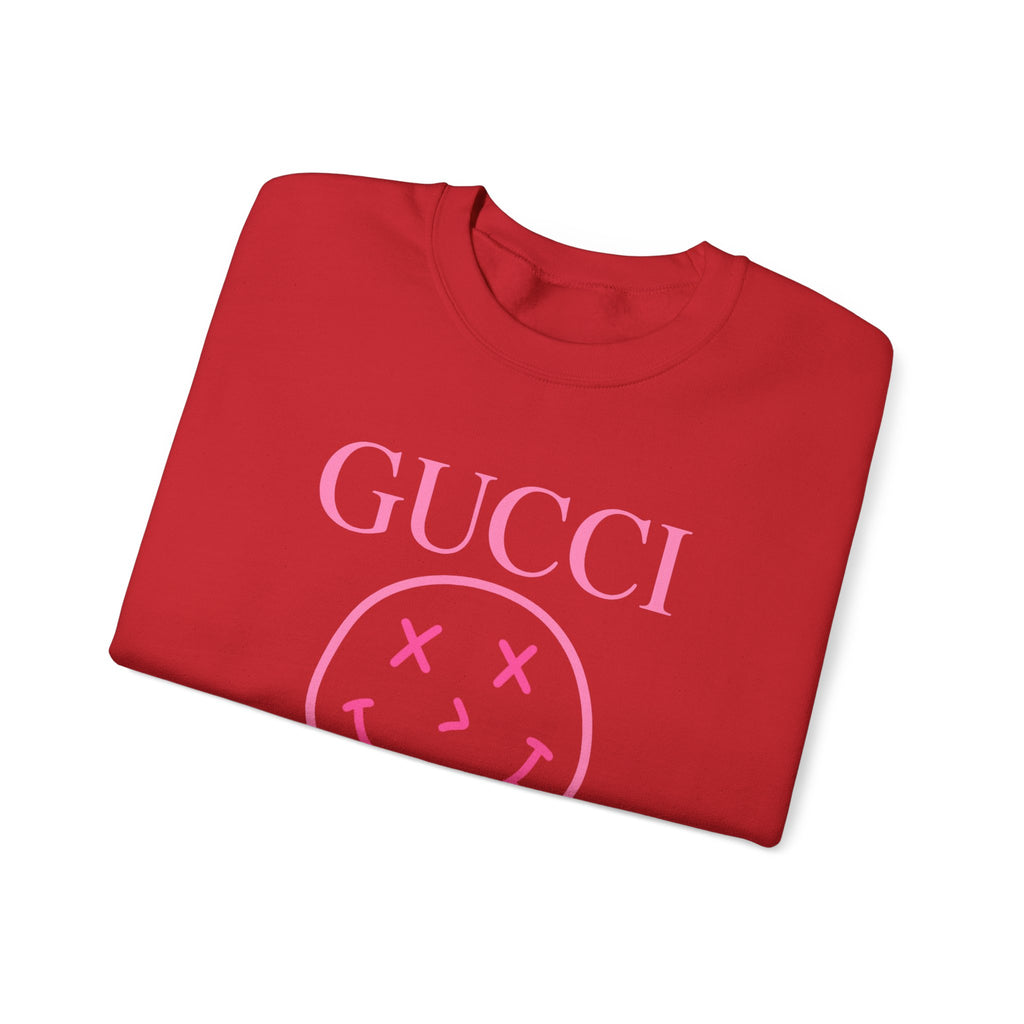 Gucci Pink Smiley Crewneck Sweatshirt