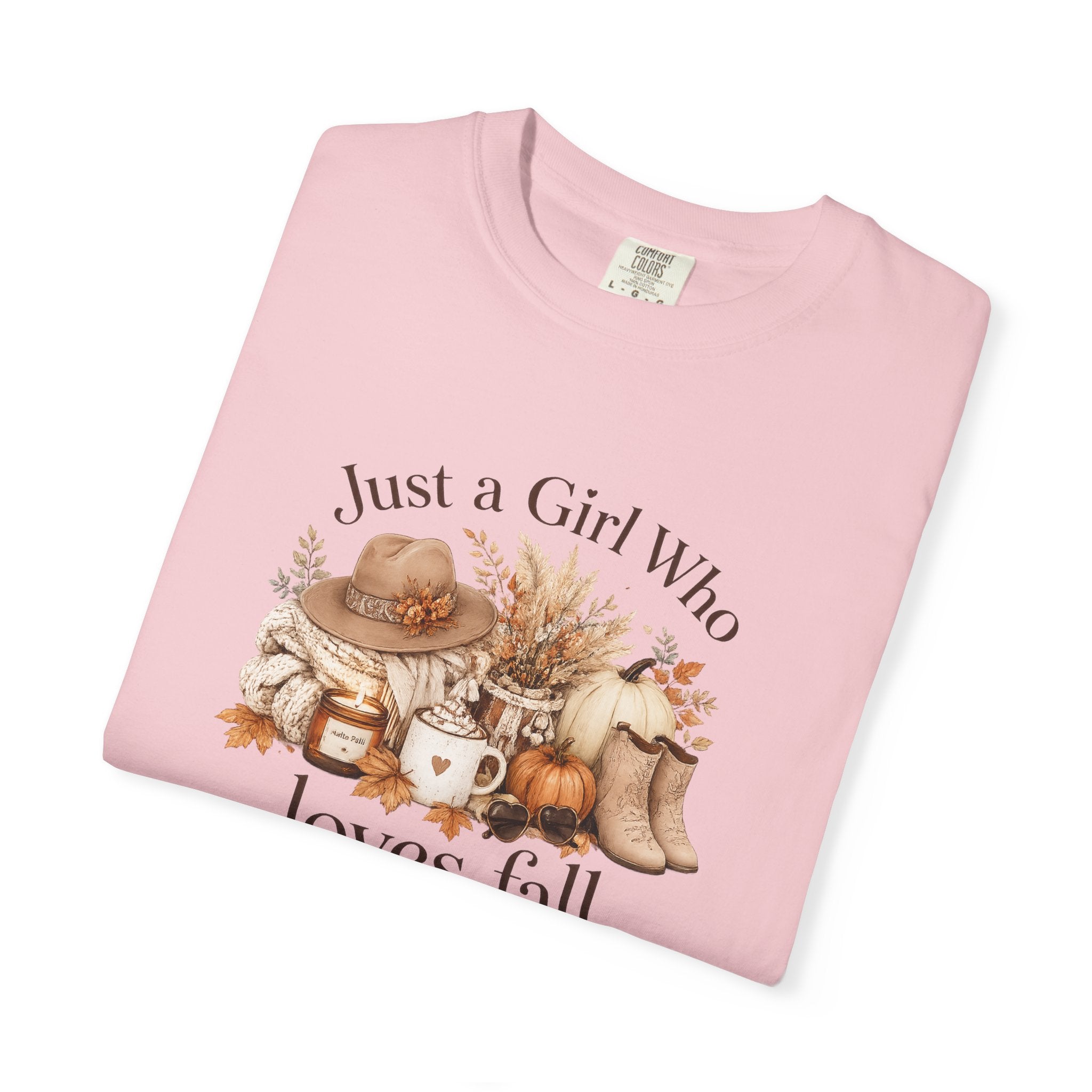 Fall Vibes Graphic Tee — "Just a Girl Who Loves Fall" Autumn Shirt