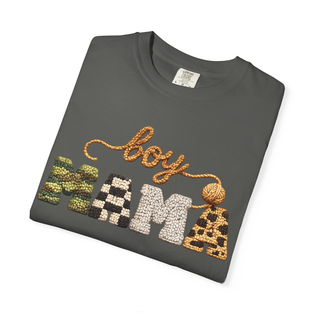 Boy Mama Graphic T-Shirt — Leopard & Camo Mom Tee