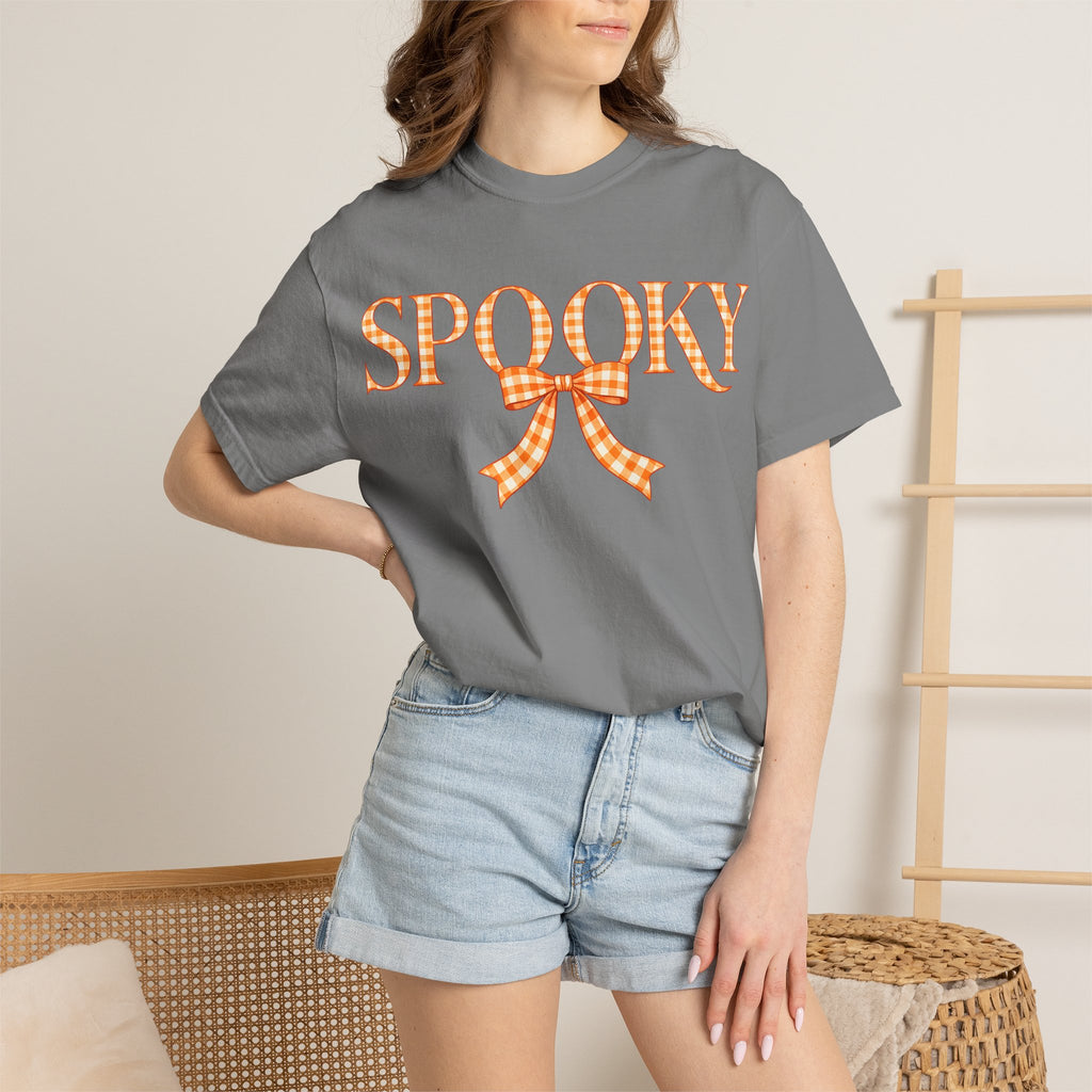 Spooky Gingham Bow T-Shirt — Halloween Graphic Tee