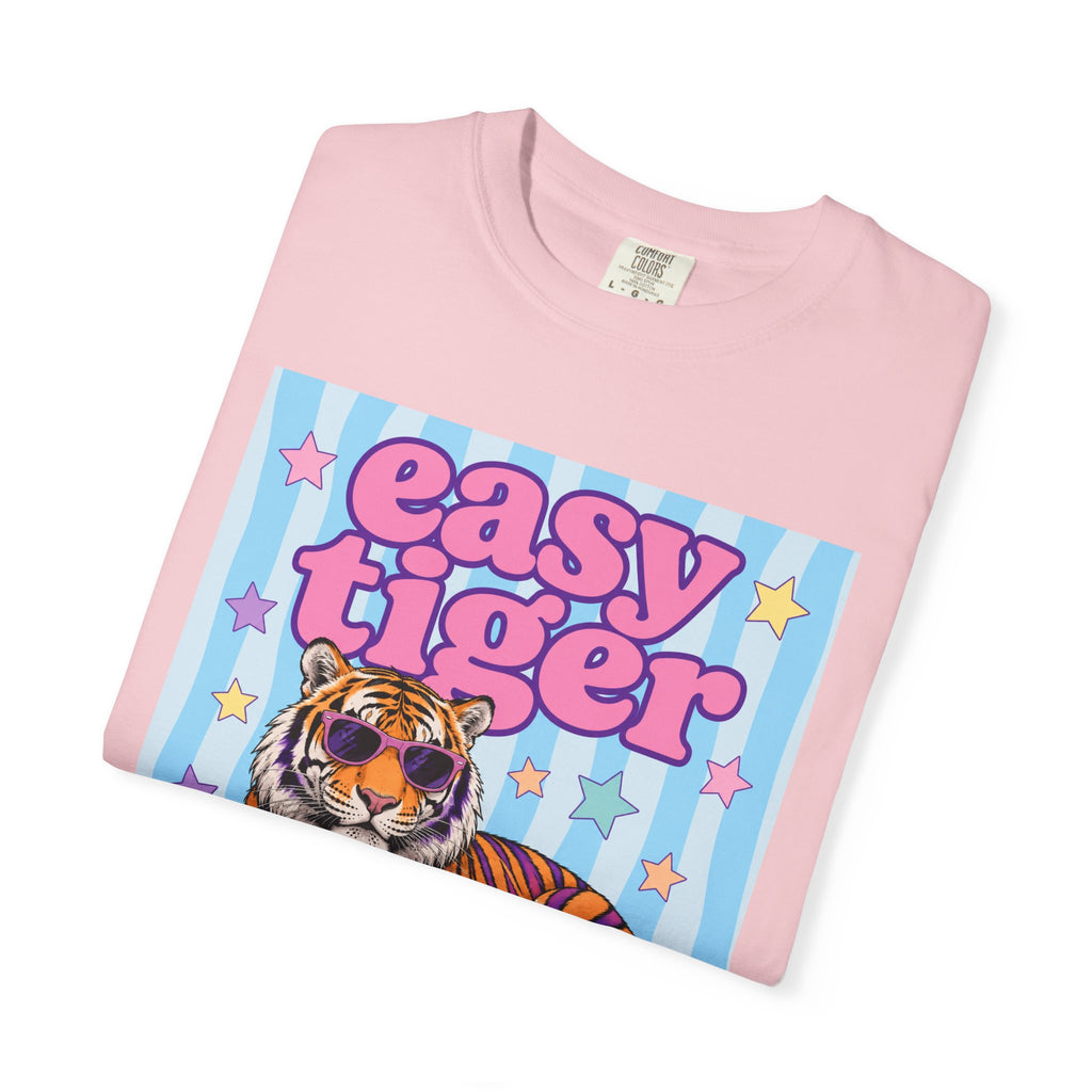 Easy Tiger Graphic T-Shirt — Retro Pastel Tiger Tee
