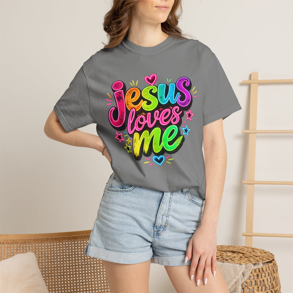 Jesus Loves Me Graphic T-Shirt — Colorful Faith Tee