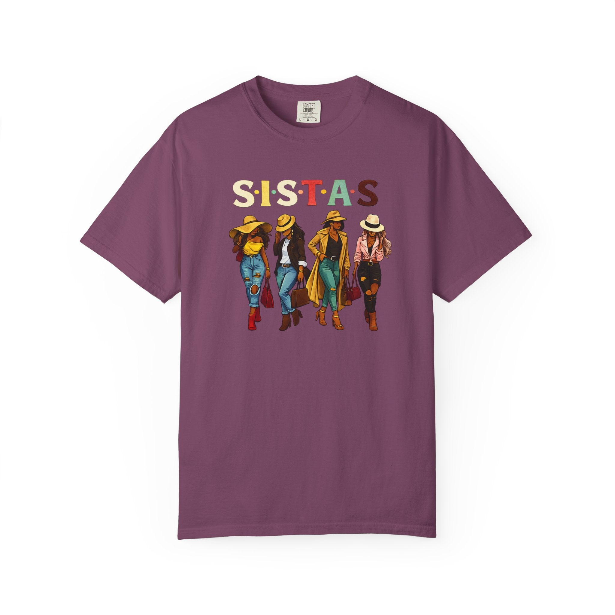 Sistas Graphic T-Shirt – Bold Sisterhood Women Walking Design