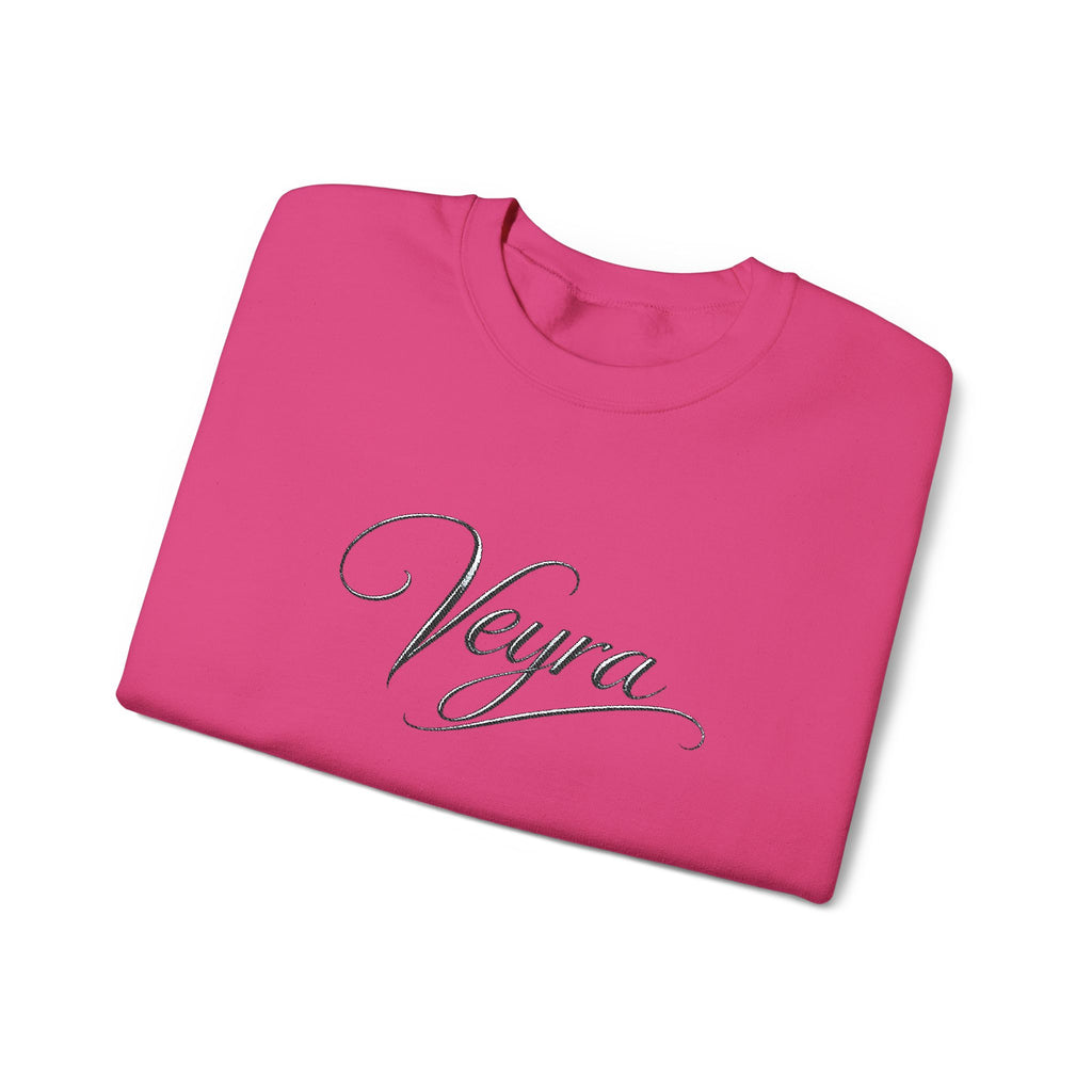 Veyra Script Crewneck Sweatshirt — Elegant Handwritten Logo Pullover