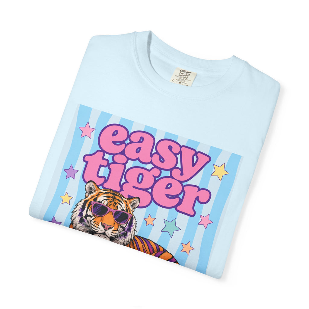 Easy Tiger Graphic T-Shirt — Retro Pastel Tiger Tee