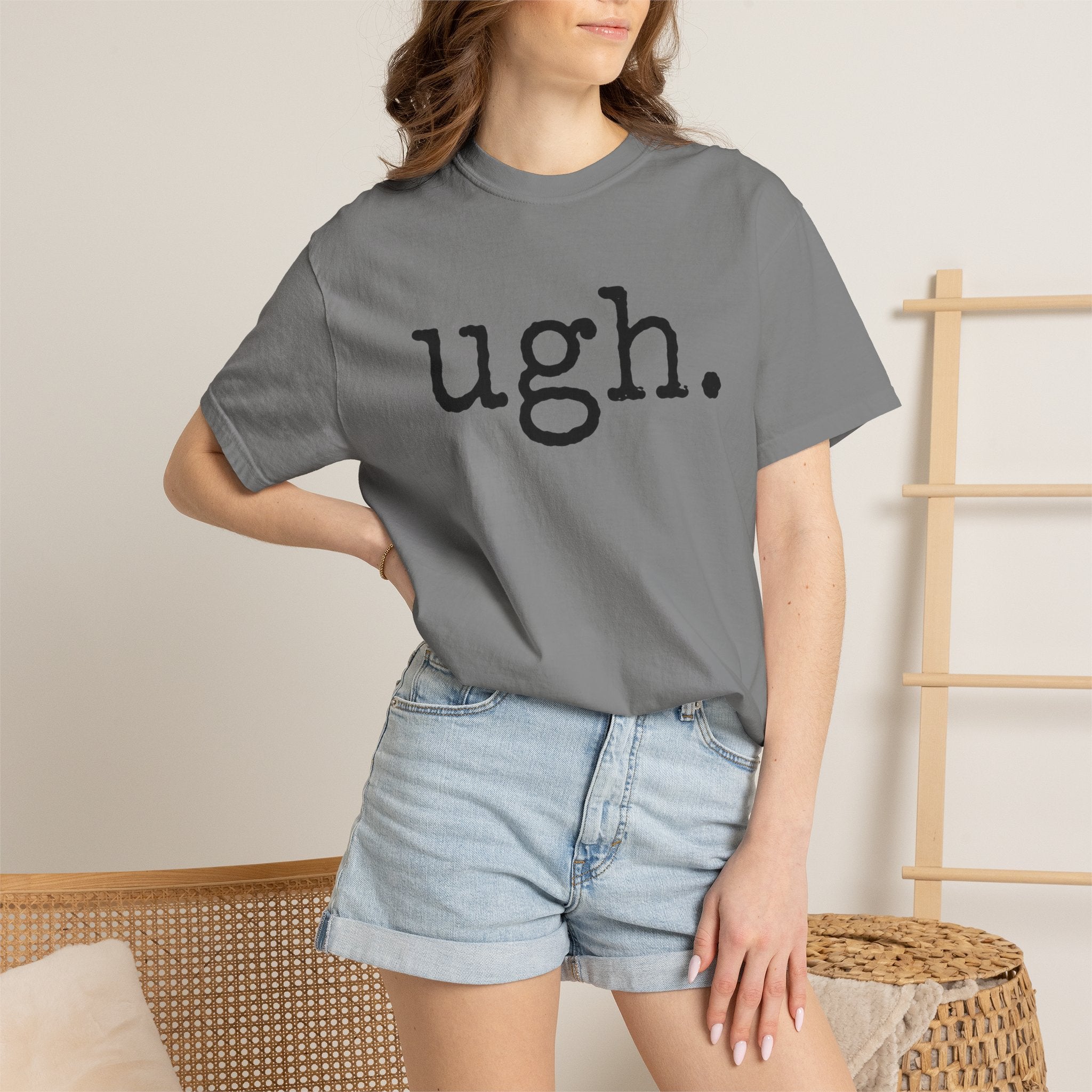 Ugh. Graphic T-Shirt — Funny Minimalist Slogan Tee