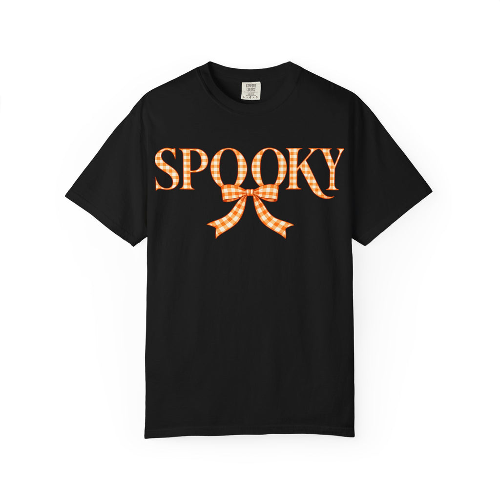 Spooky Gingham Bow T-Shirt — Halloween Graphic Tee